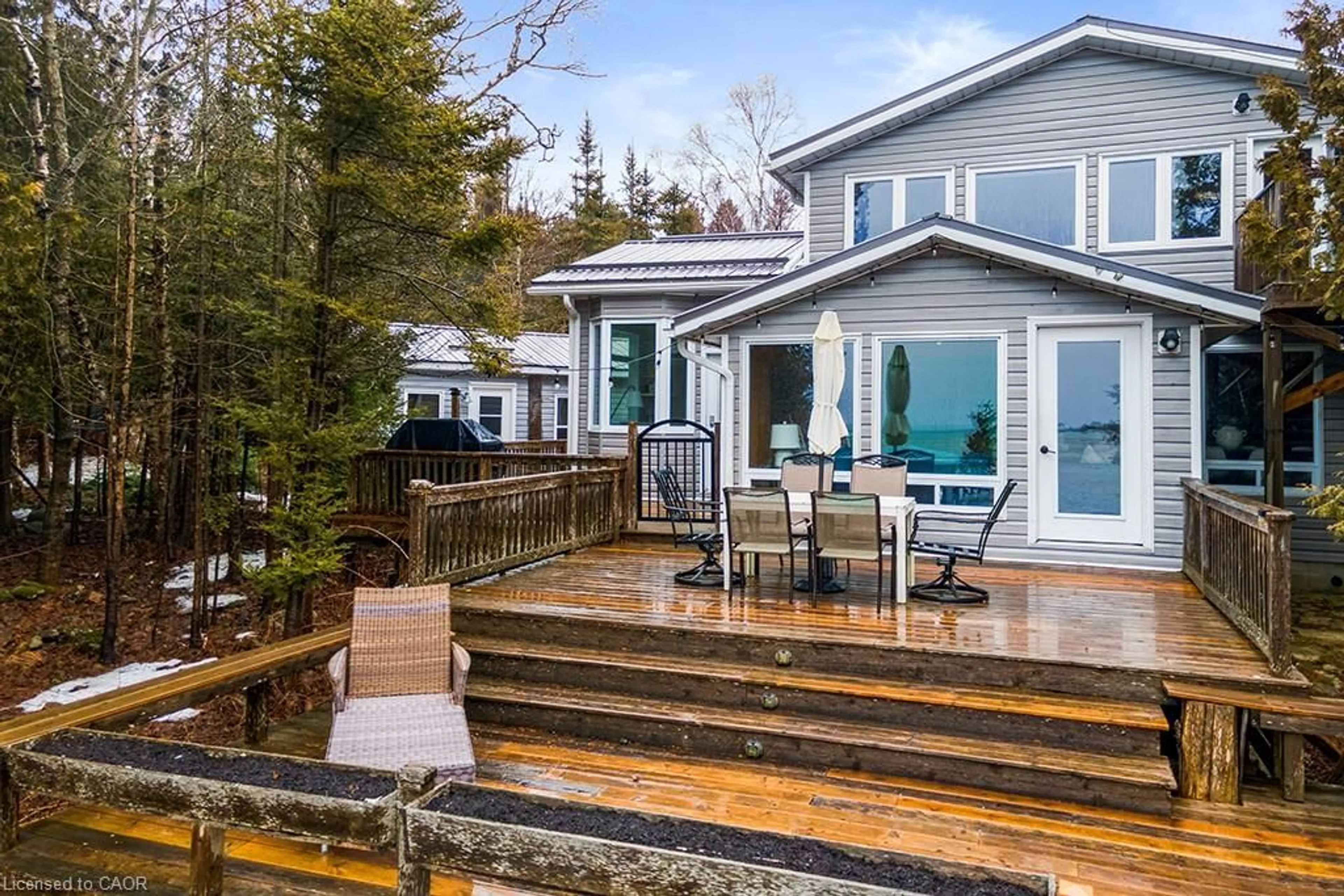 Patio, water/lake/river/ocean view for 1166 Dorcas Bay Rd, Tobermory Ontario N0H 2R0