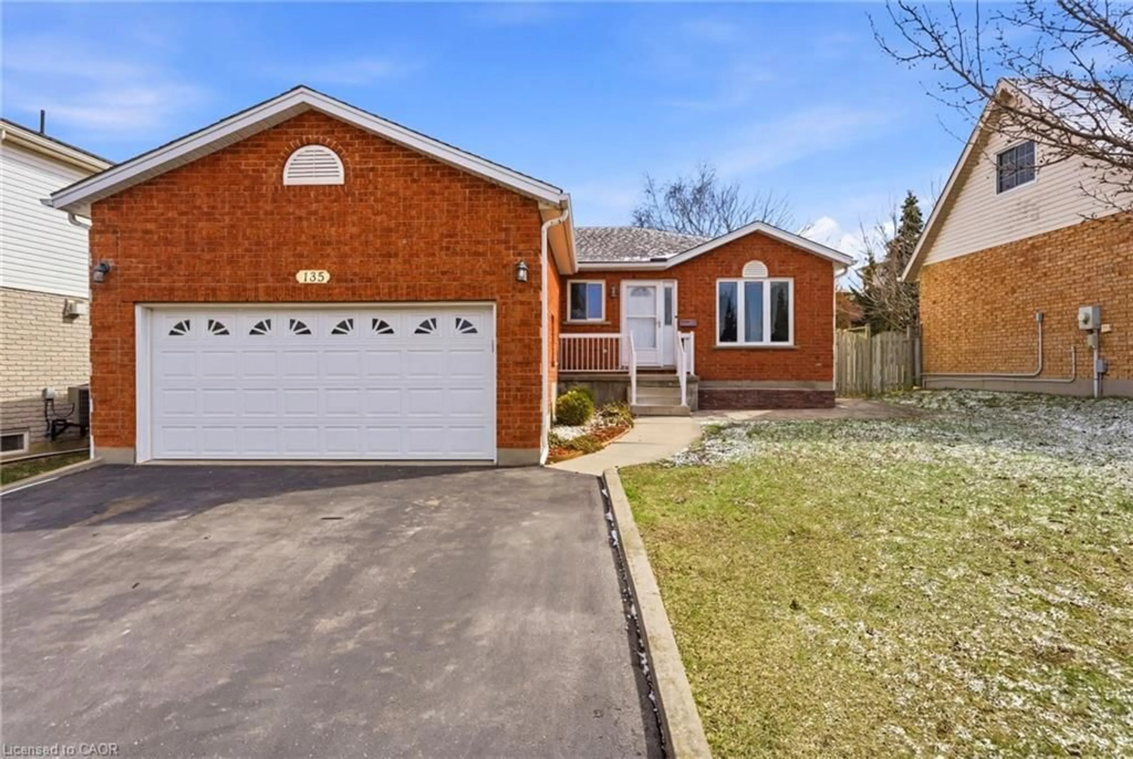 Home with brick exterior material, street for 135 Stirling Macgregor Dr, Cambridge Ontario N1S 5A1