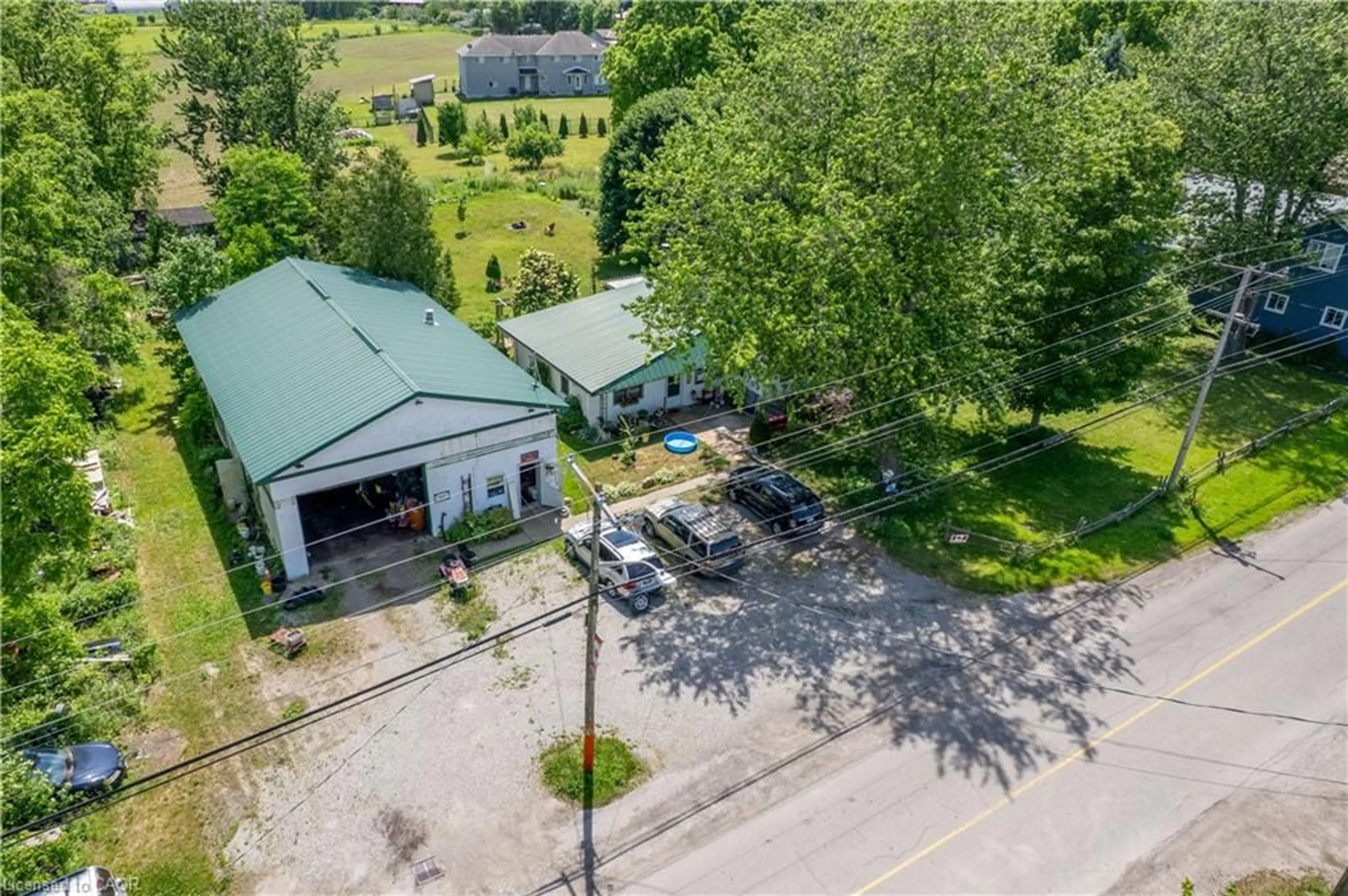 A pic from outside/outdoor area/front of a property/back of a property/a pic from drone, unknown for 1247 Old Highway 8, Hamilton Ontario L0R 1Z0