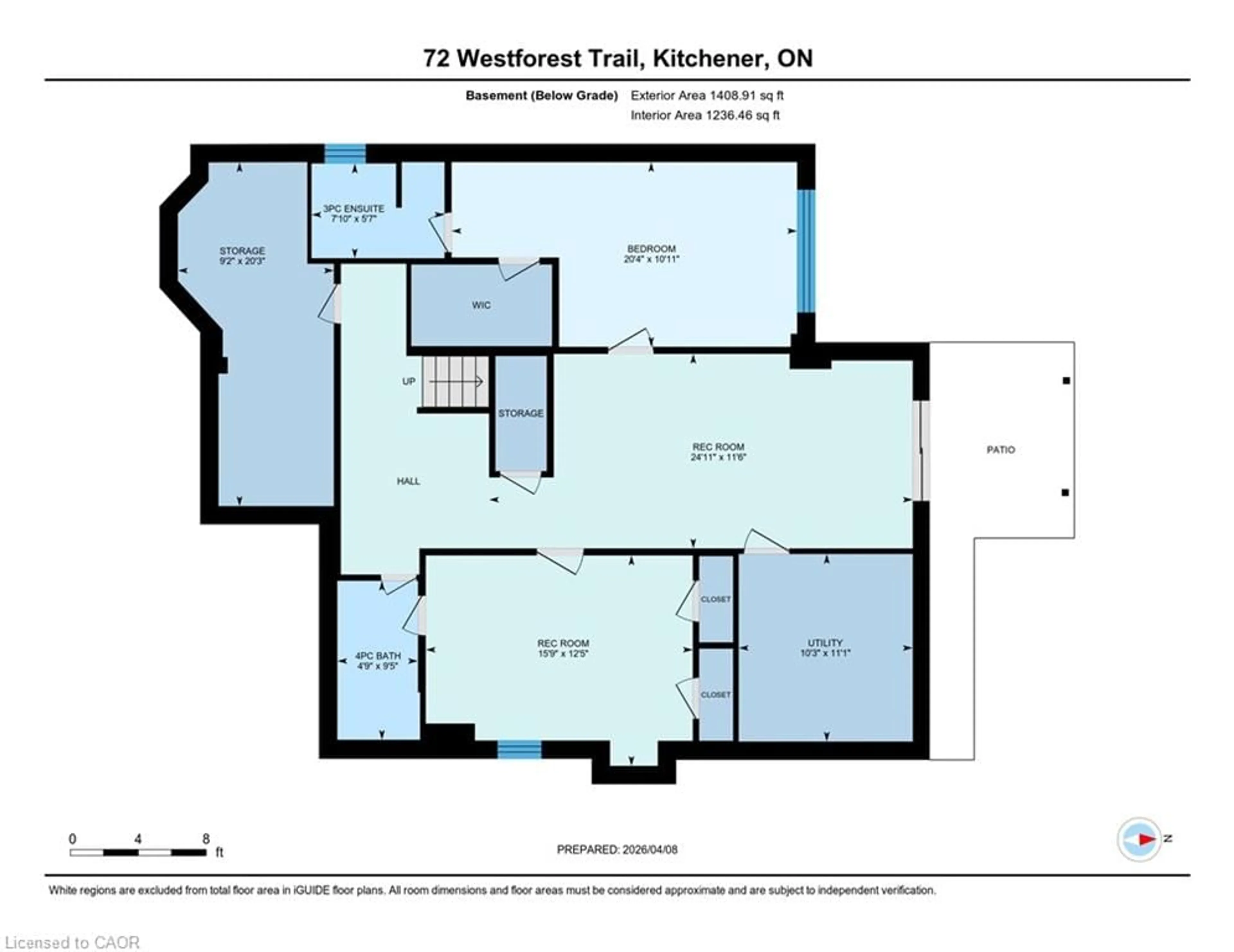 Floor plan for 72 Westforest Trail, Kitchener Ontario N2N 3A8