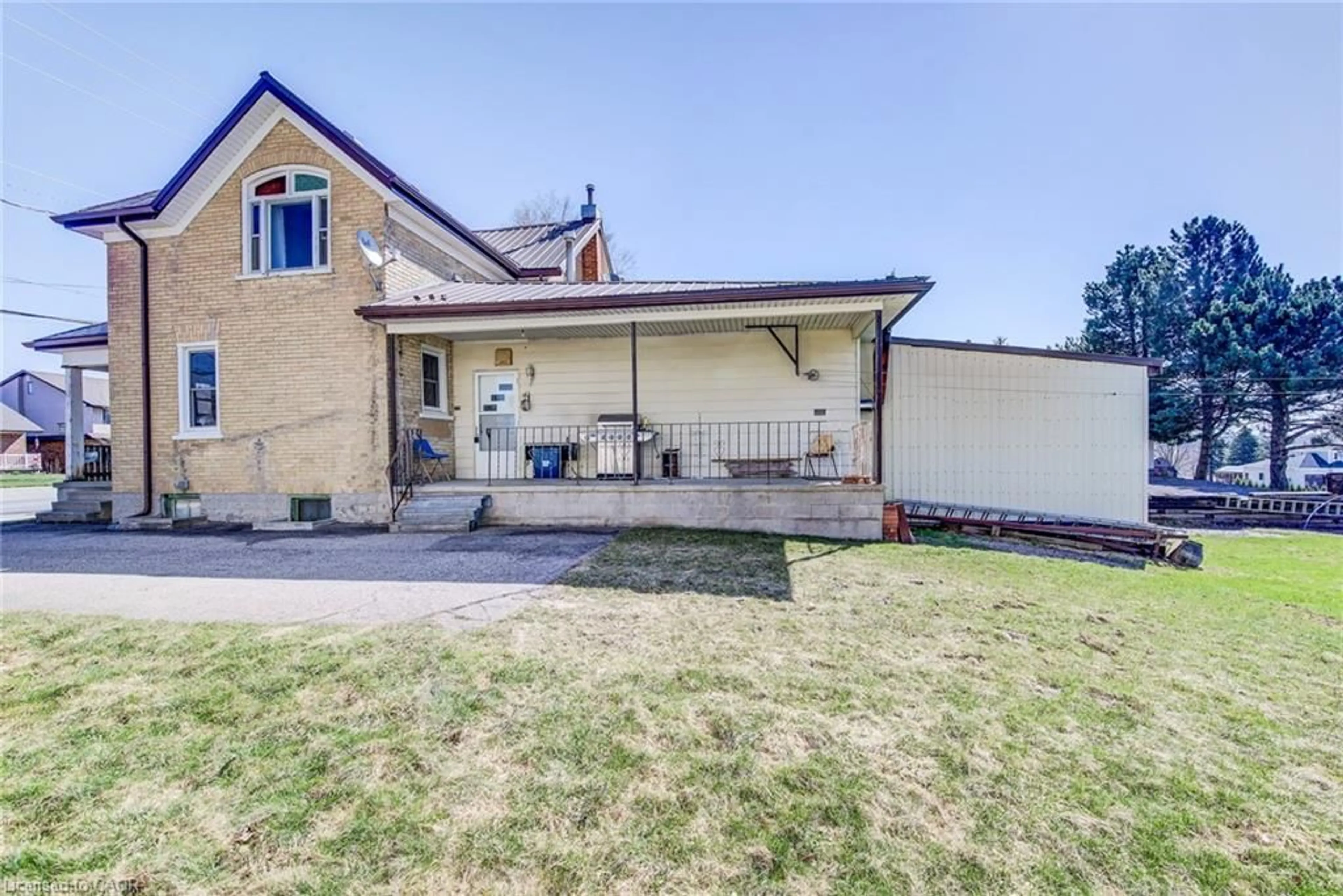 A pic from outside/outdoor area/front of a property/back of a property/a pic from drone, street for 3532 Lobsinger Line, St. Clements Ontario N0B 2M0