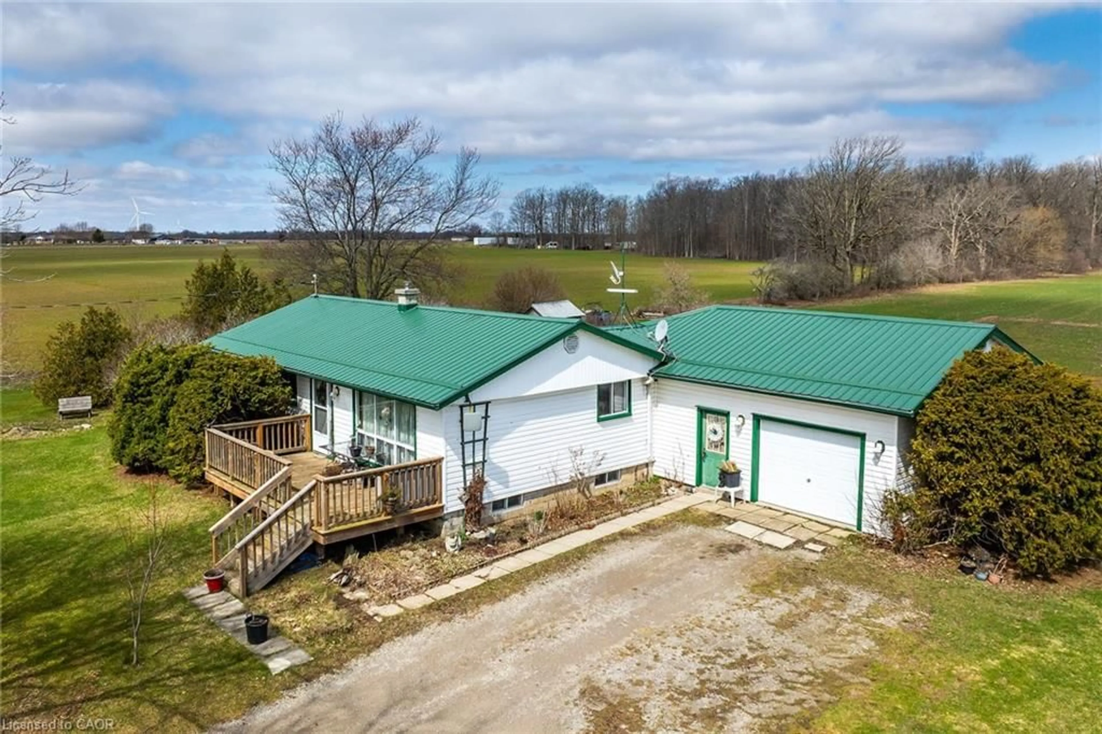 A pic from outside/outdoor area/front of a property/back of a property/a pic from drone, building for 1057 Concession 4 Rd, Fisherville Ontario N0A 1G0