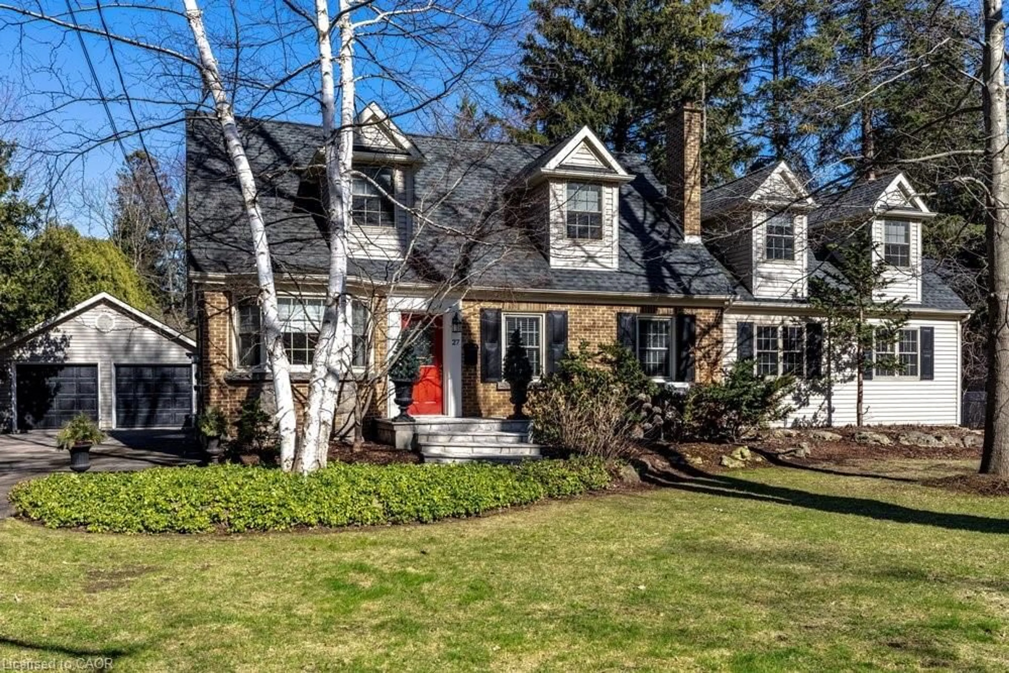 Home with brick exterior material, street for 27 Lovers Lane, Ancaster Ontario L9G 1G4