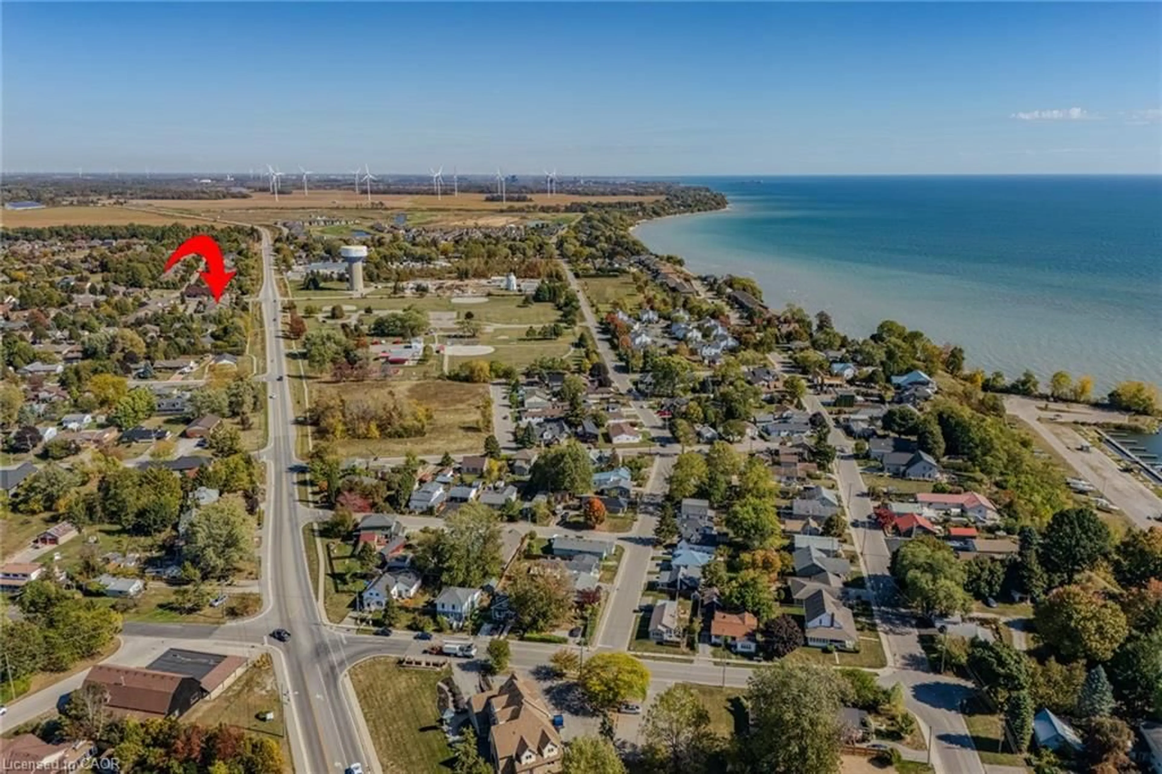 A pic from outside/outdoor area/front of a property/back of a property/a pic from drone, water/lake/river/ocean view for 19 Somerset Dr #16, Port Dover Ontario N0A 1N7