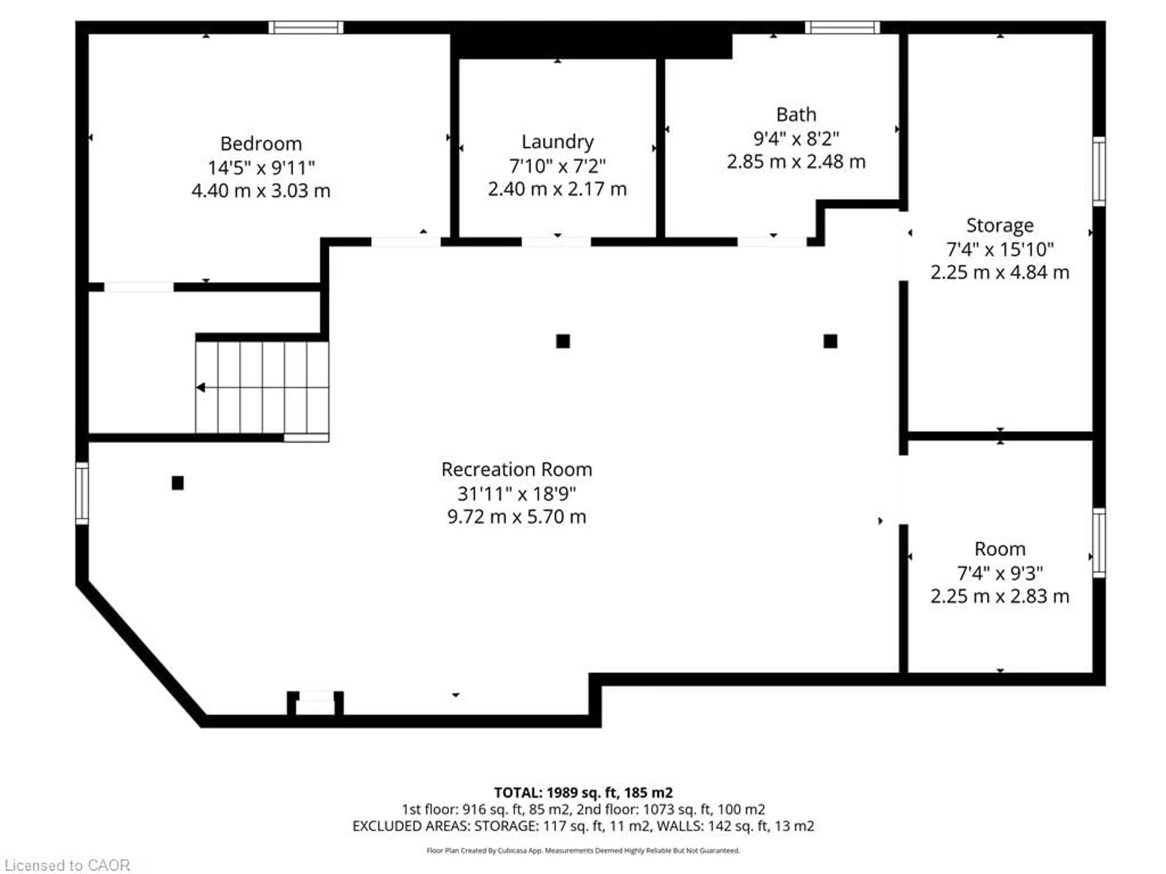 Floor plan for 167 Adams Ave, Delhi Ontario N4B 1P6