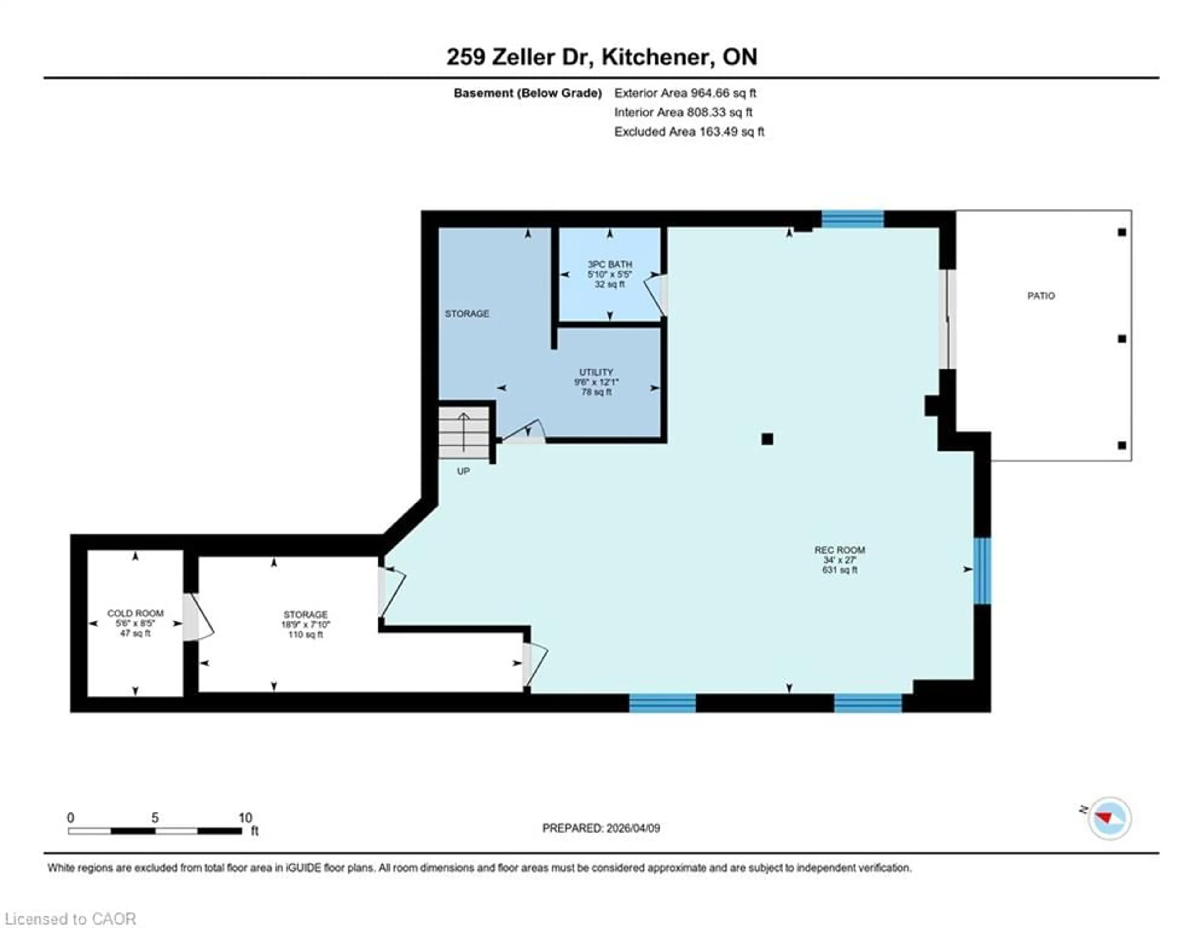 Floor plan for 259 Zeller Dr, Kitchener Ontario N2A 0B2