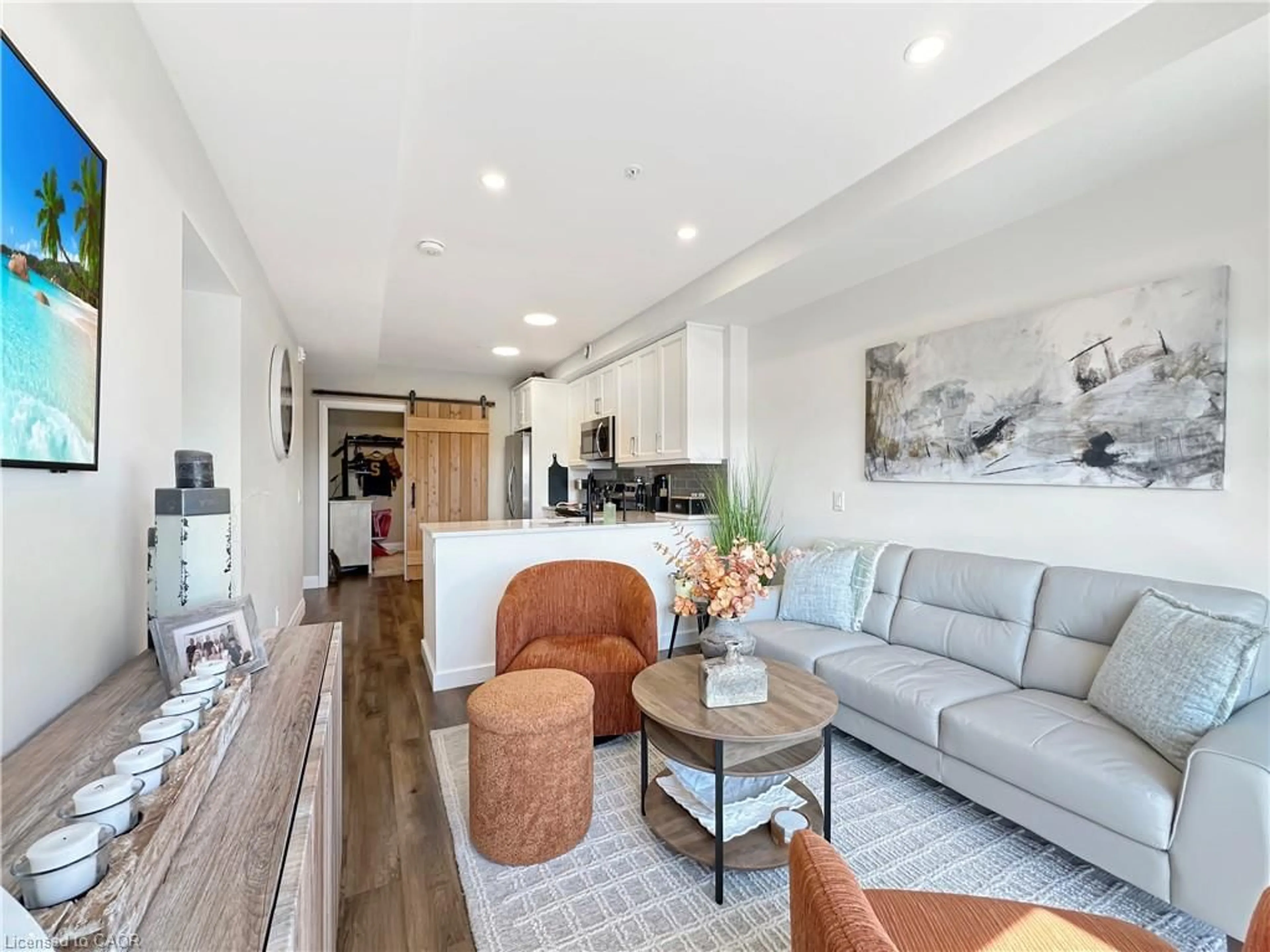 Living room with furniture, unknown for 64 Main St #305, Hagersville Ontario N0A 1H0