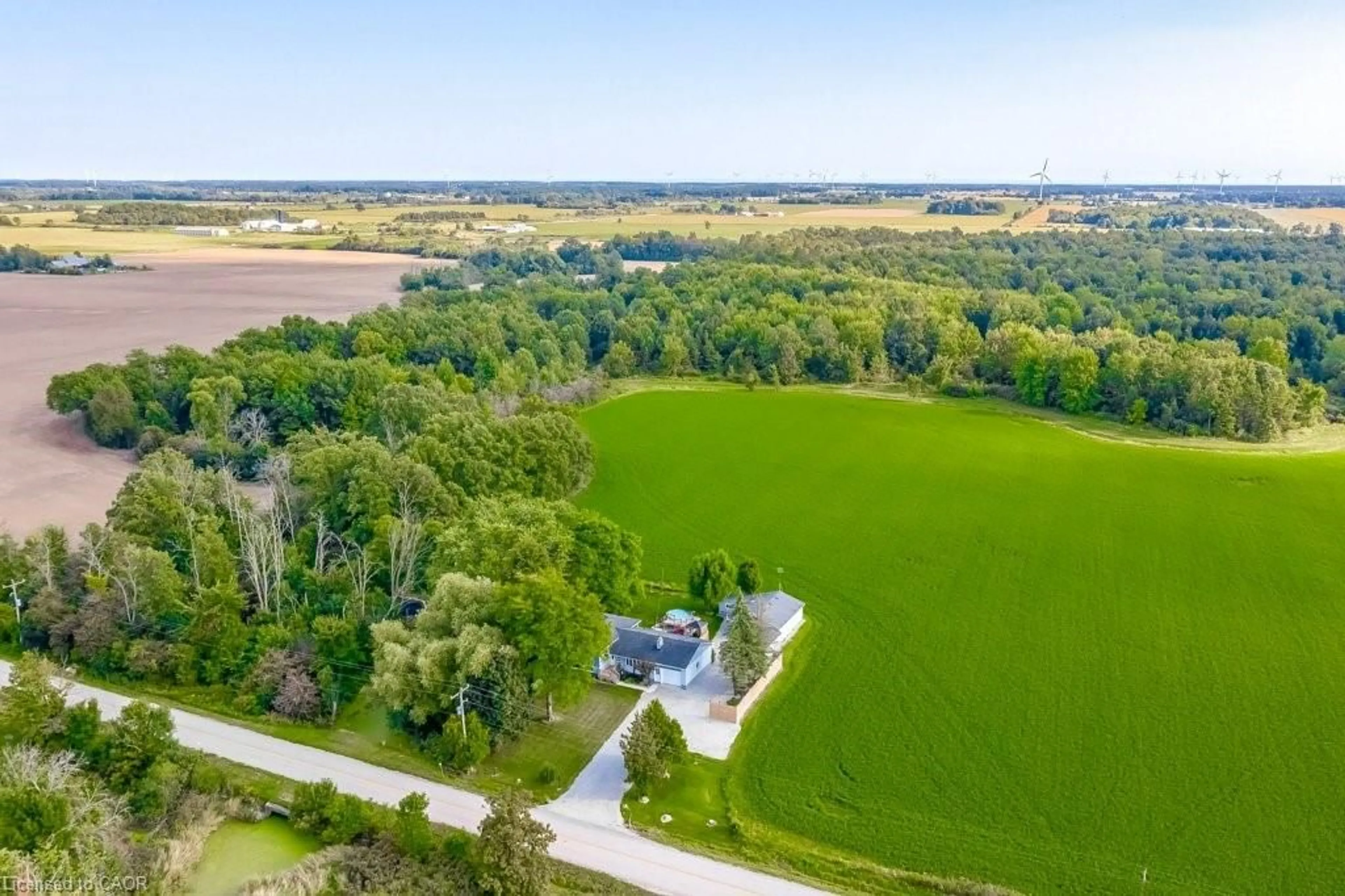 A pic from outside/outdoor area/front of a property/back of a property/a pic from drone, water/lake/river/ocean view for 1350 Concession 9, Hagersville Ontario N0A 1J0