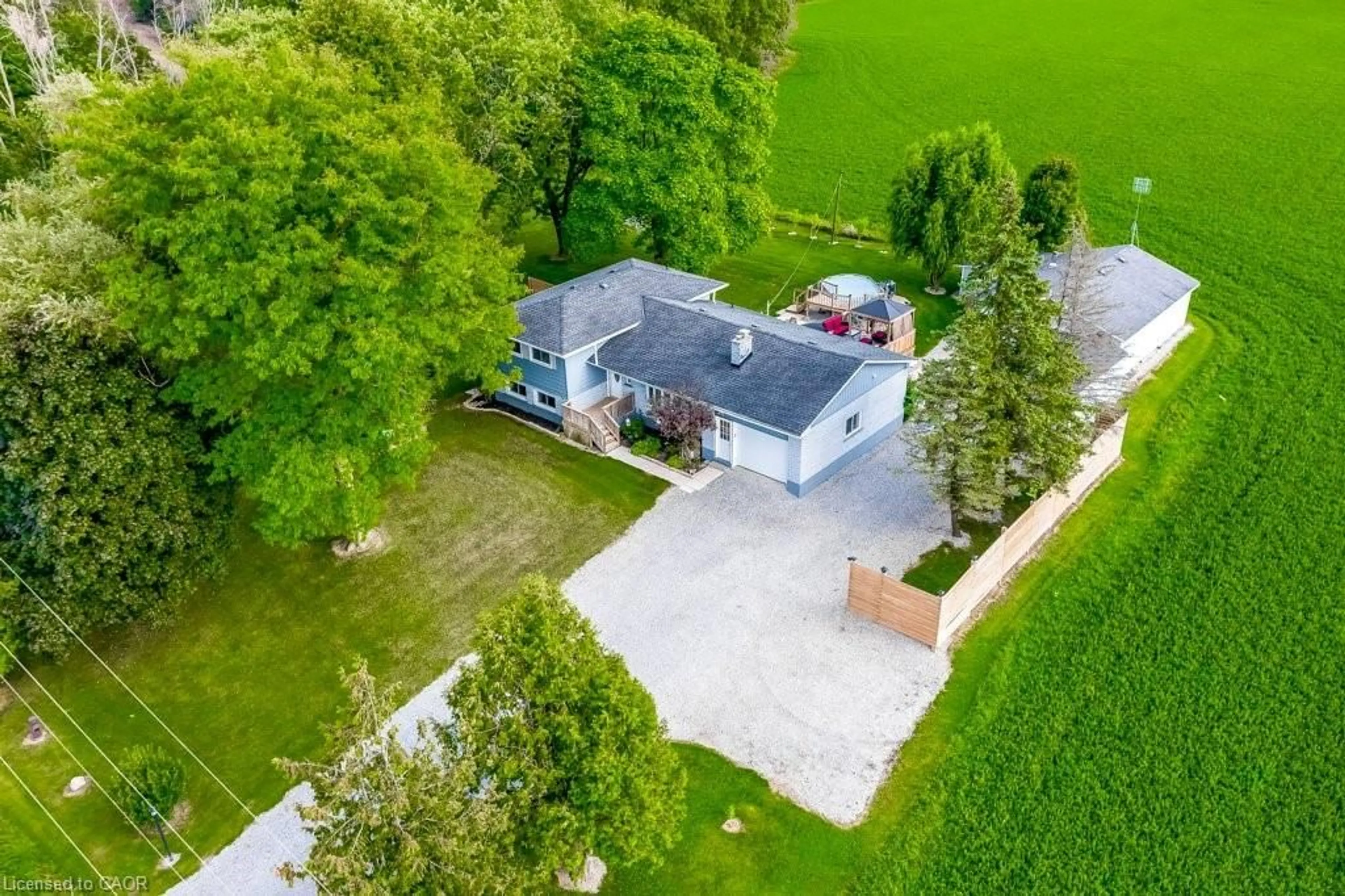 A pic from outside/outdoor area/front of a property/back of a property/a pic from drone, street for 1350 Concession 9, Hagersville Ontario N0A 1J0