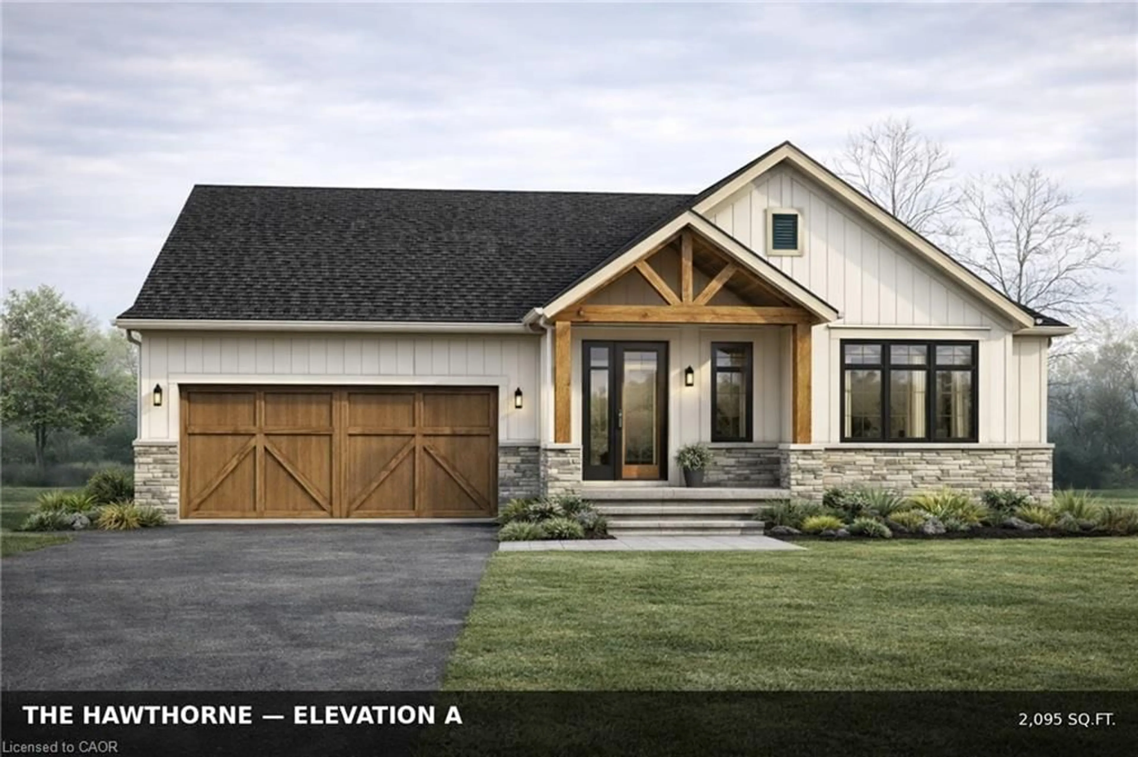 Home with vinyl exterior material, mountain view for 91 Pike Creek Dr, Cayuga Ontario N0A 1E0