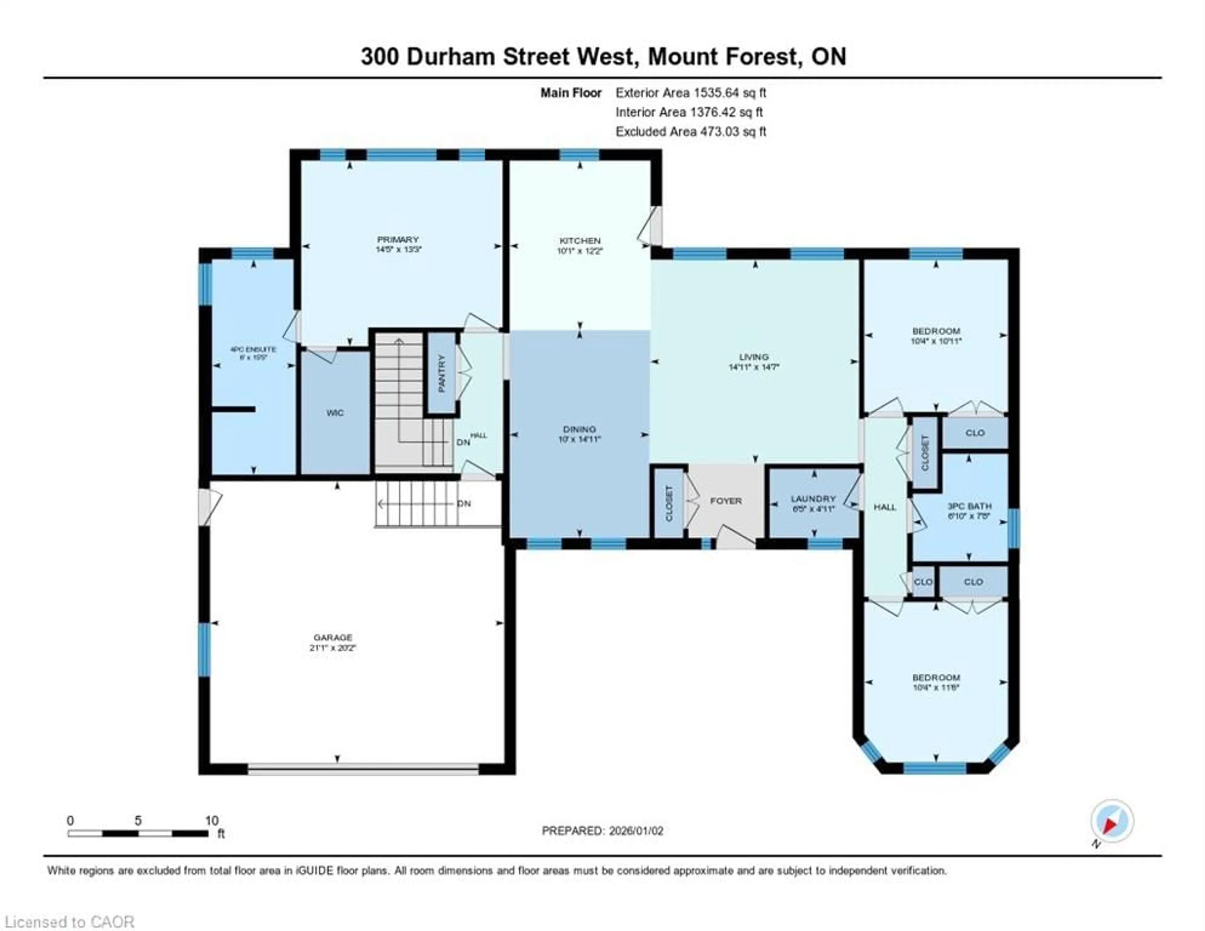 Floor plan for 300 Durham St, Mount Forest Ontario N0G 2L1