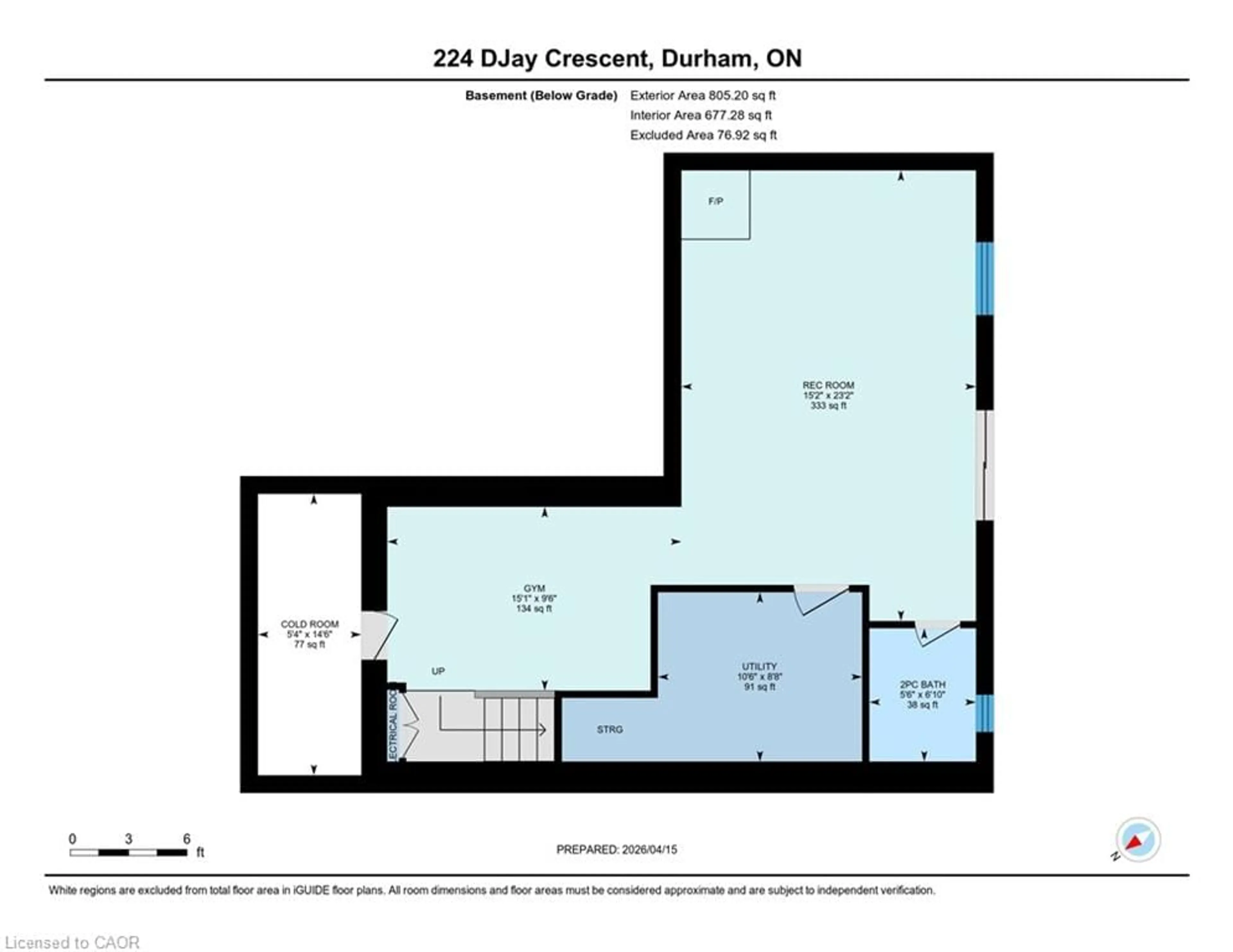 Floor plan for 224 Djay Cres, Durham Ontario N0G 1R0