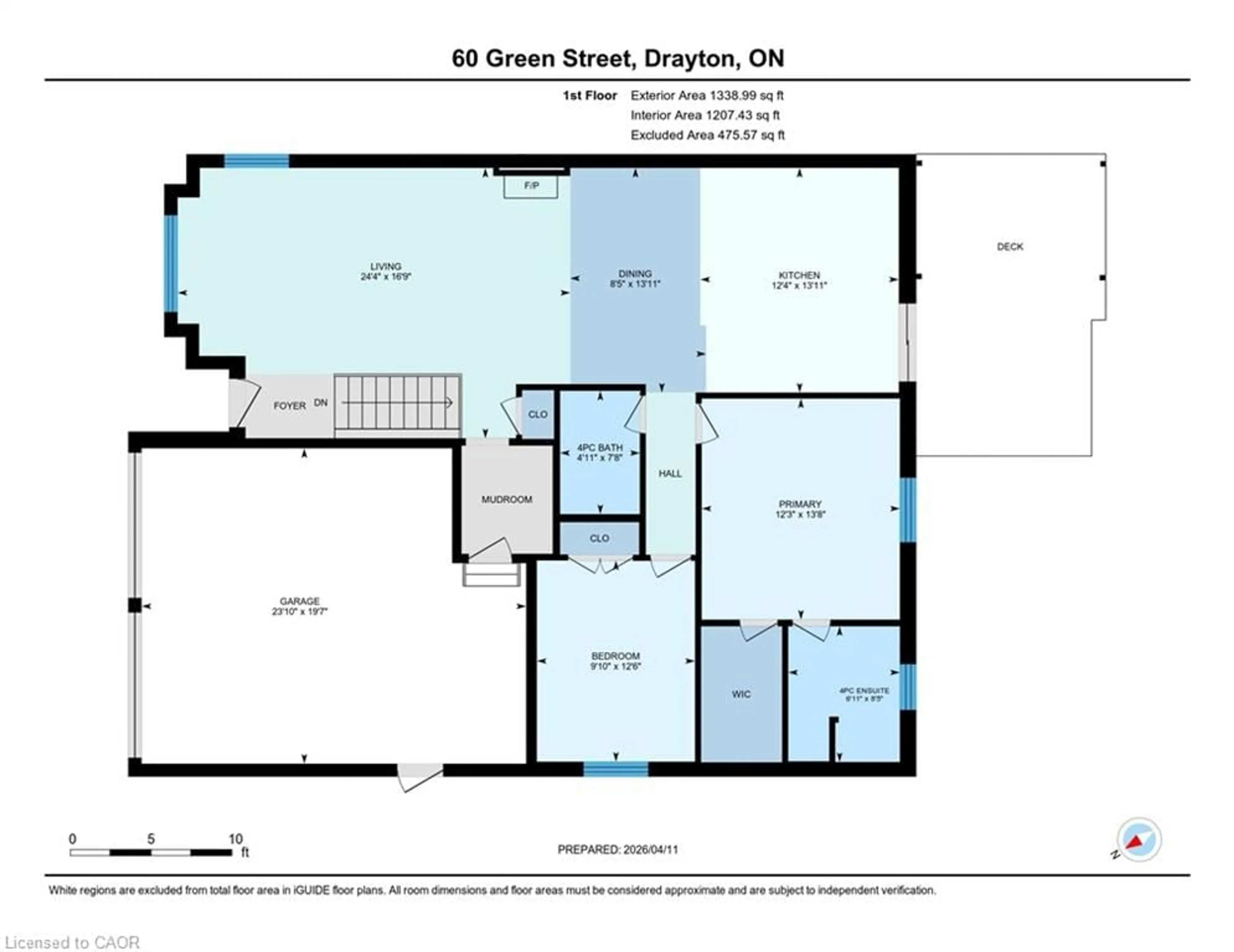 Floor plan for 60 Green St, Drayton Ontario N0G 1P0