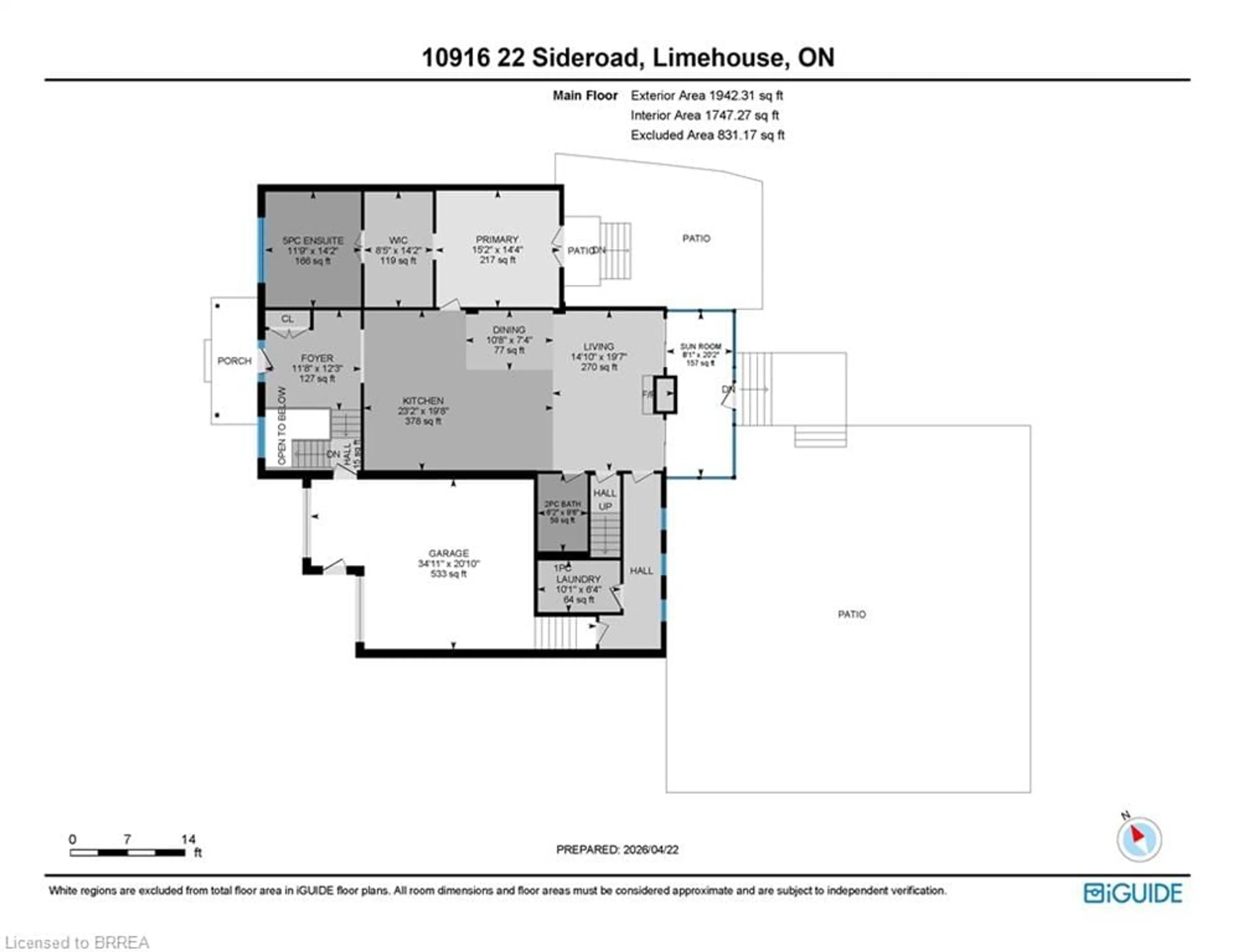 Floor plan for 10916 22nd Side Road, Halton Hills Ontario L0P 1H0