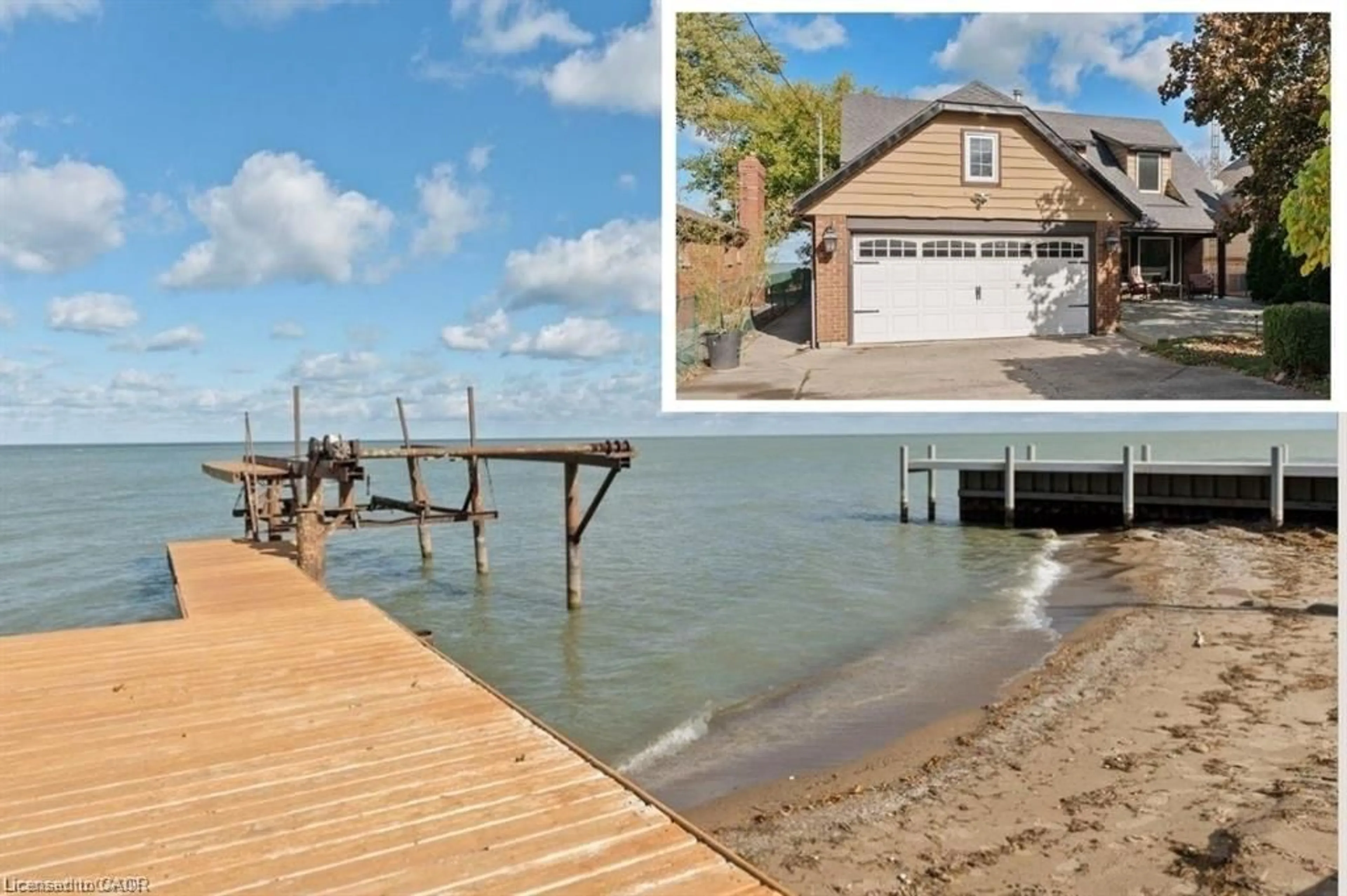 A pic from outside/outdoor area/front of a property/back of a property/a pic from drone, water/lake/river/ocean view for 139 Lakeview Dr, Belle River Ontario N0R 1A0