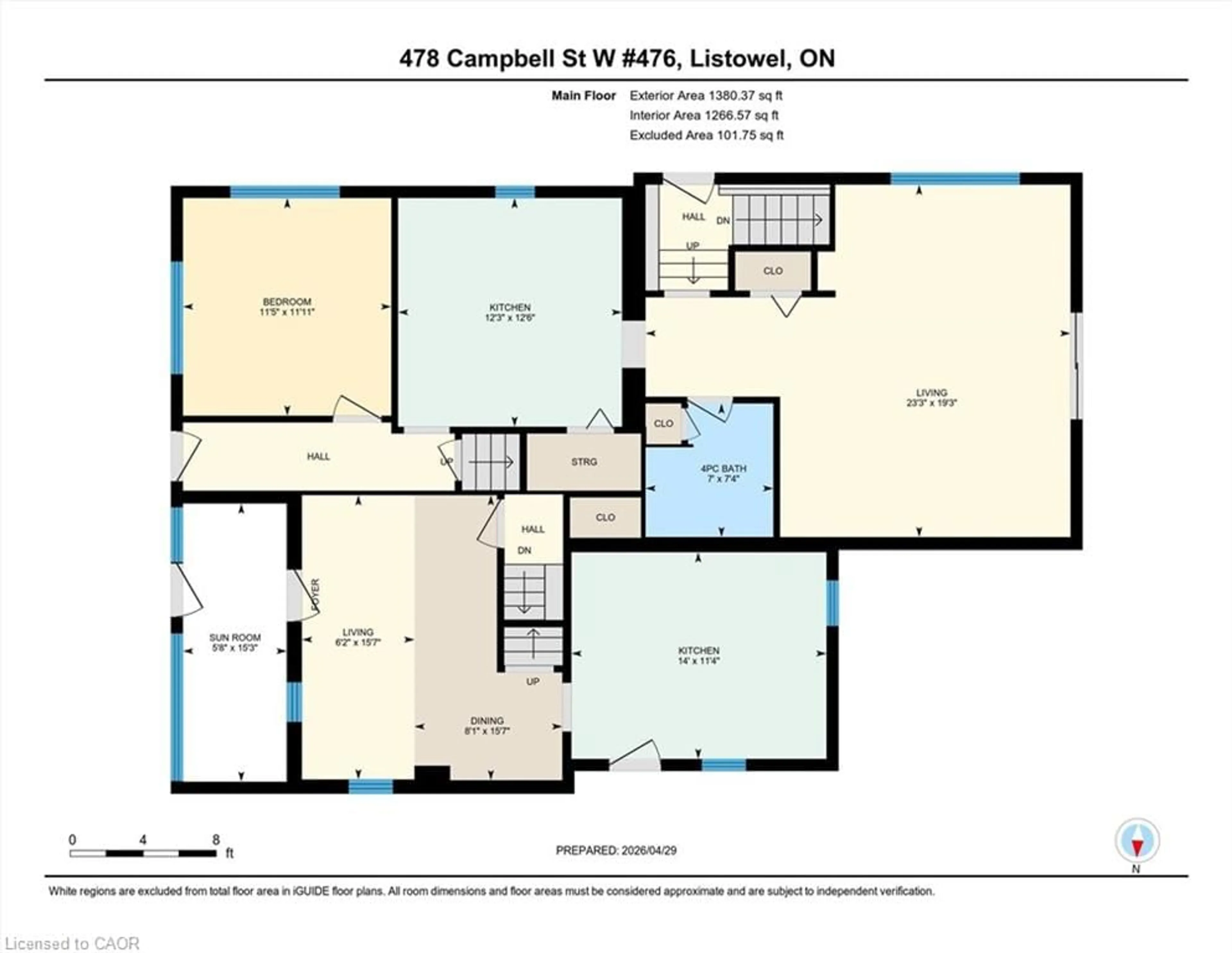 Floor plan for 476-478 Campbell St, Listowel Ontario N4W 1J3