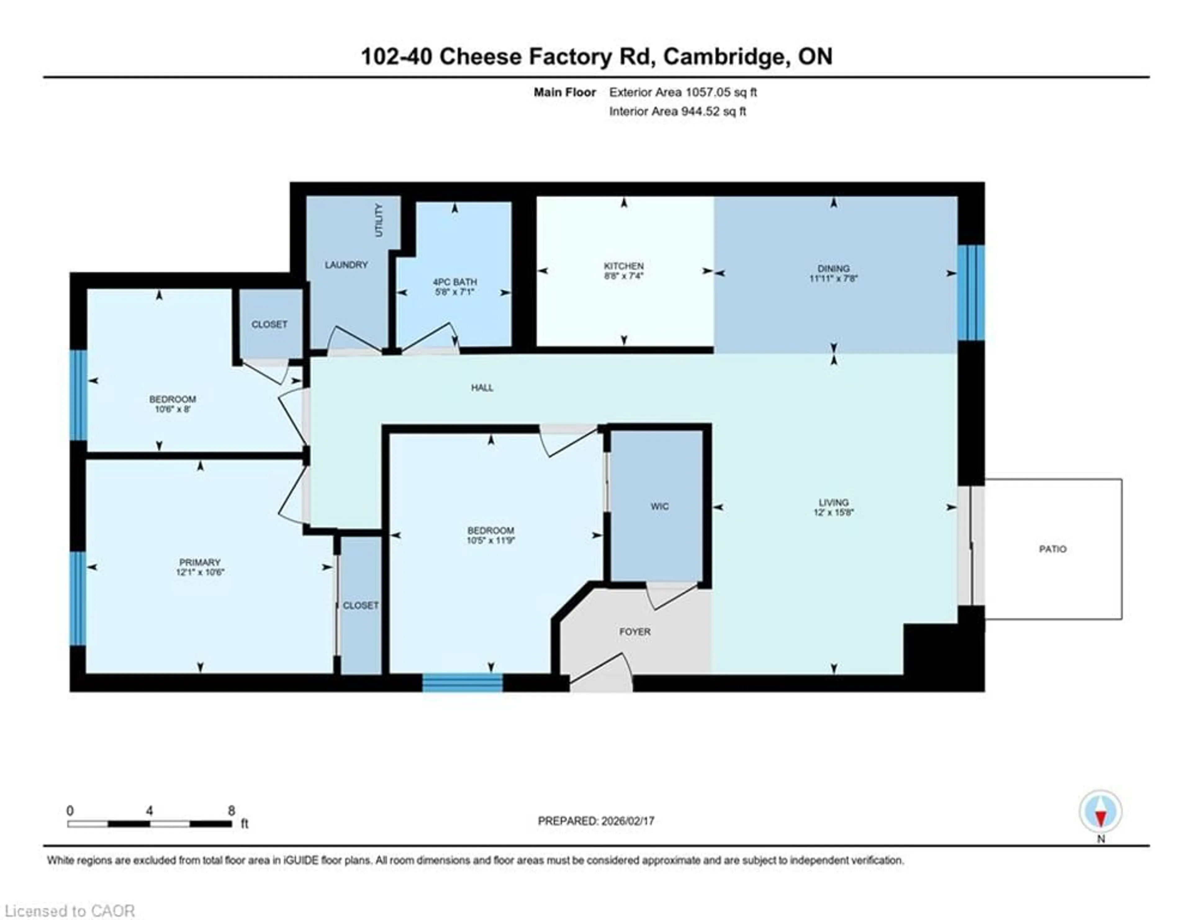 Floor plan for 40 Cheese Factory Rd #102, Cambridge Ontario N1P 1C1