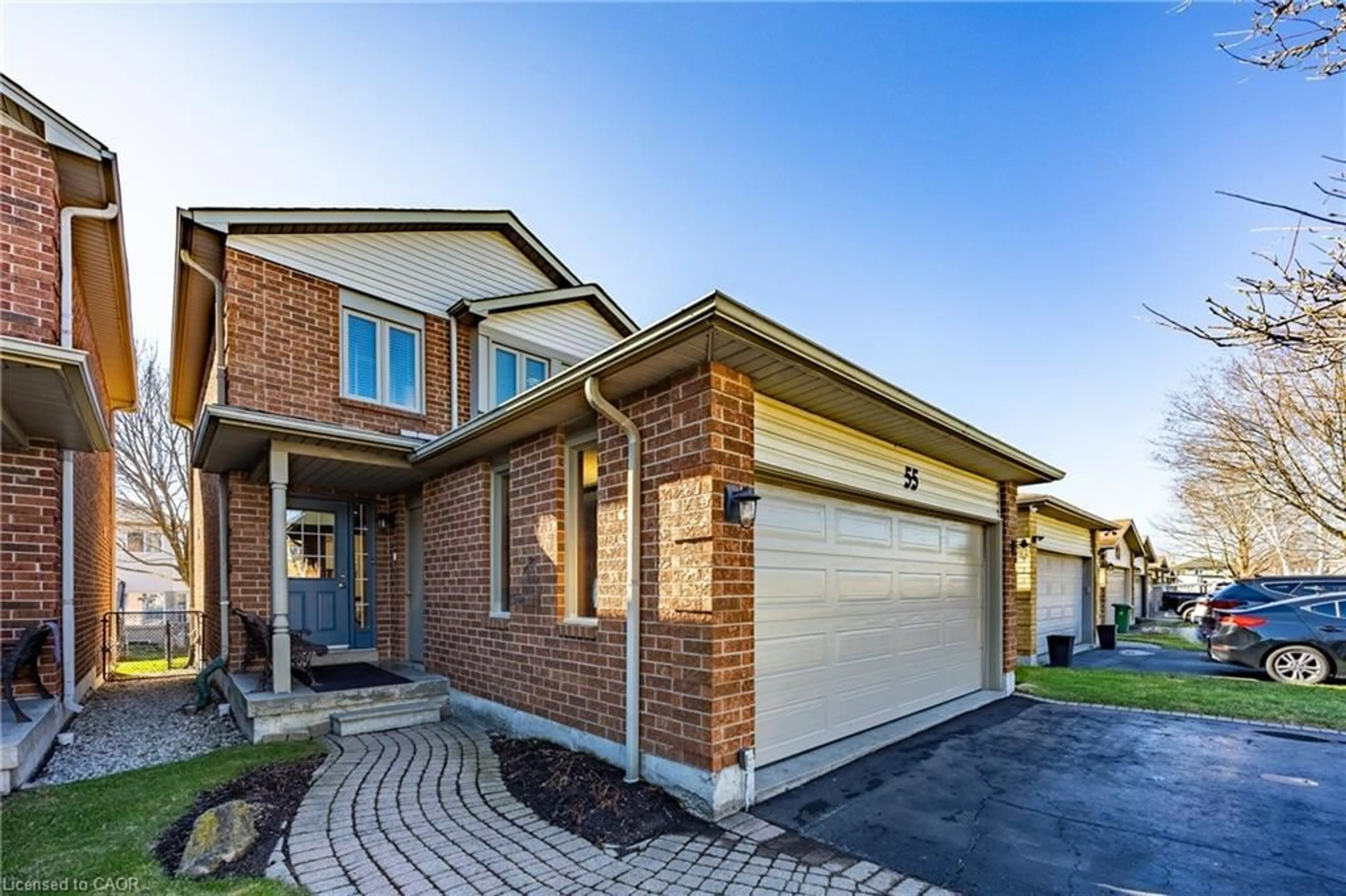 Home with brick exterior material, street for 55 Grindstone Way, Waterdown Ontario L9H 7B5