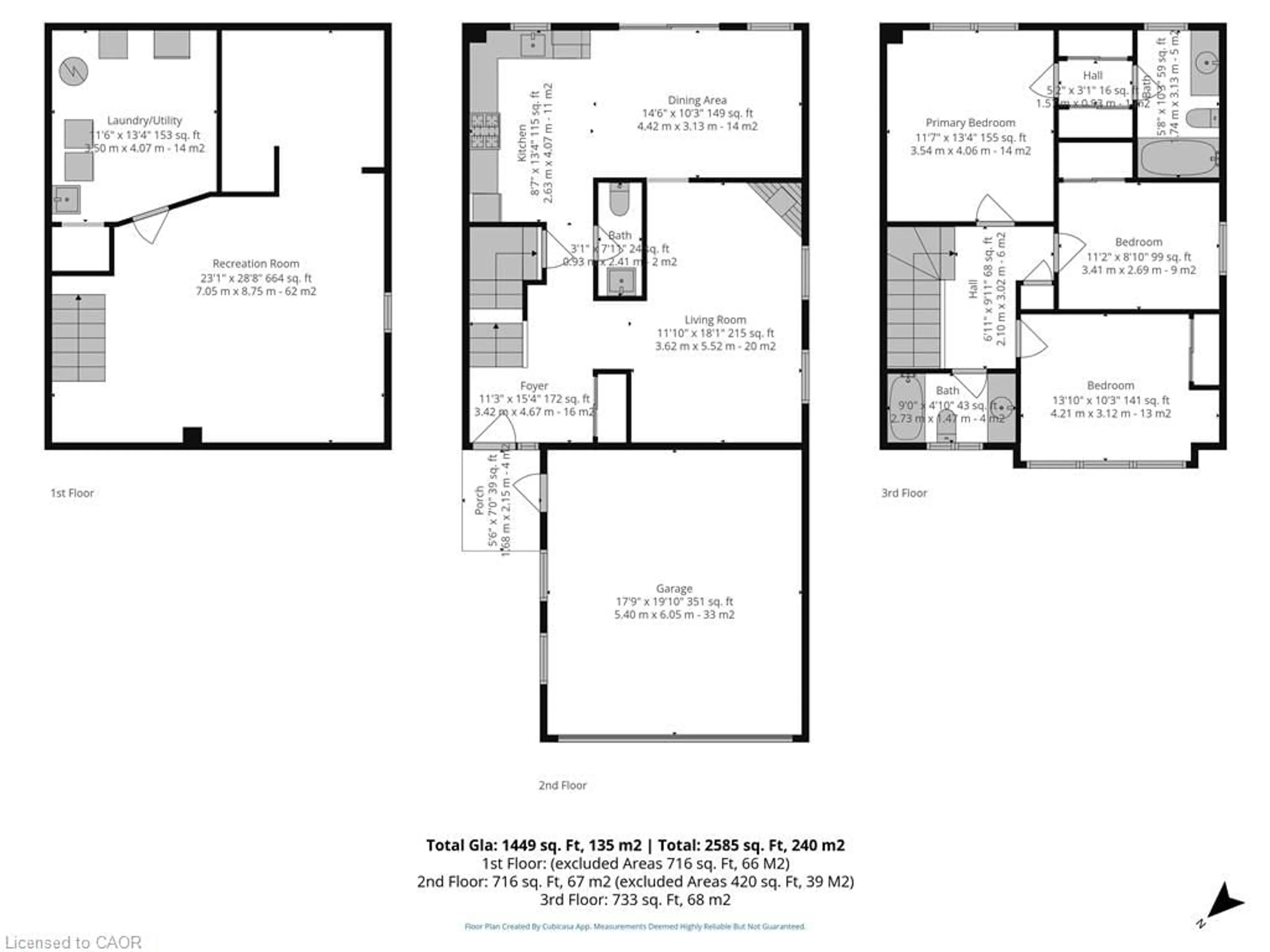Floor plan for 55 Grindstone Way, Waterdown Ontario L9H 7B5