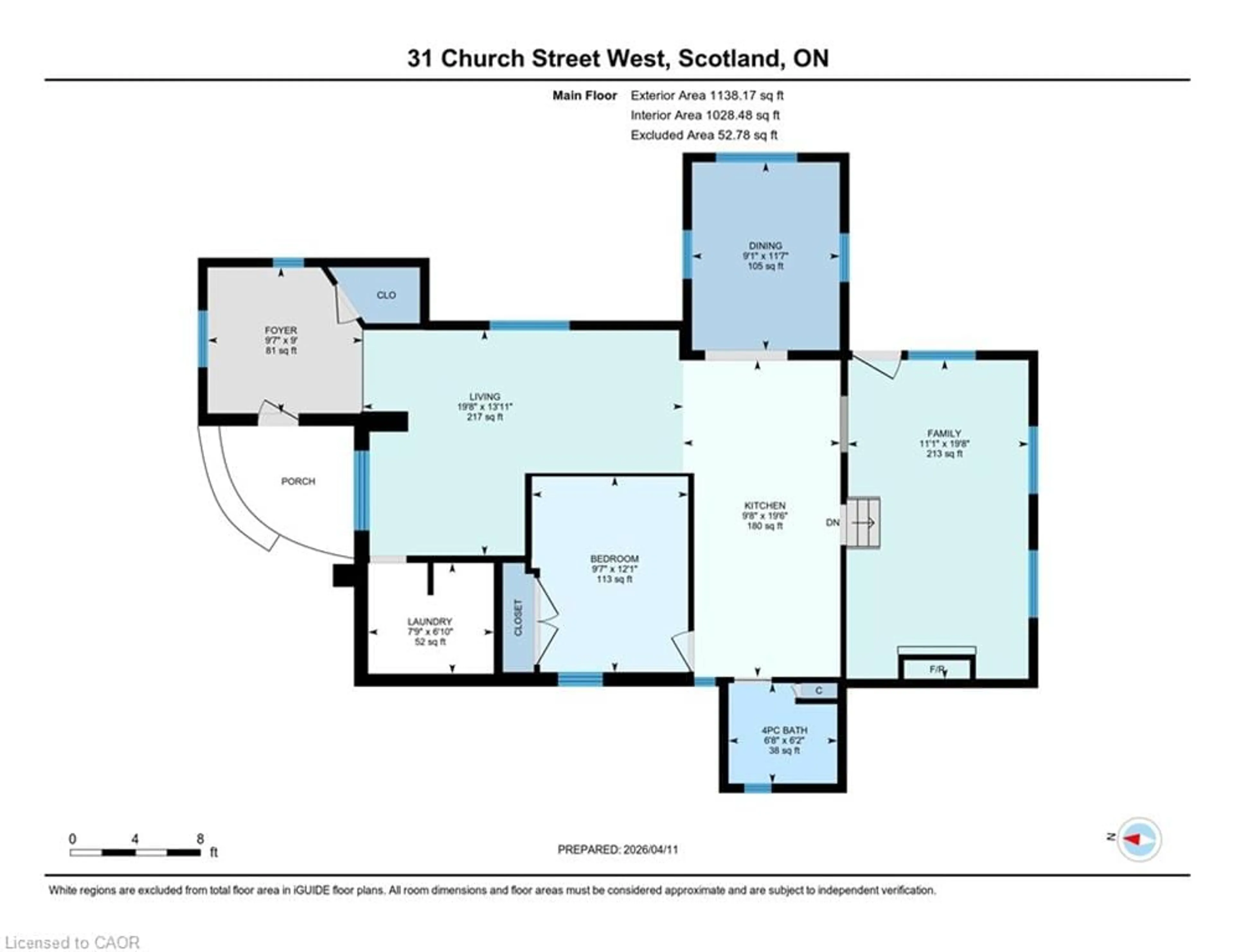 Floor plan for 31 Church St, Scotland Ontario N0E 1R0