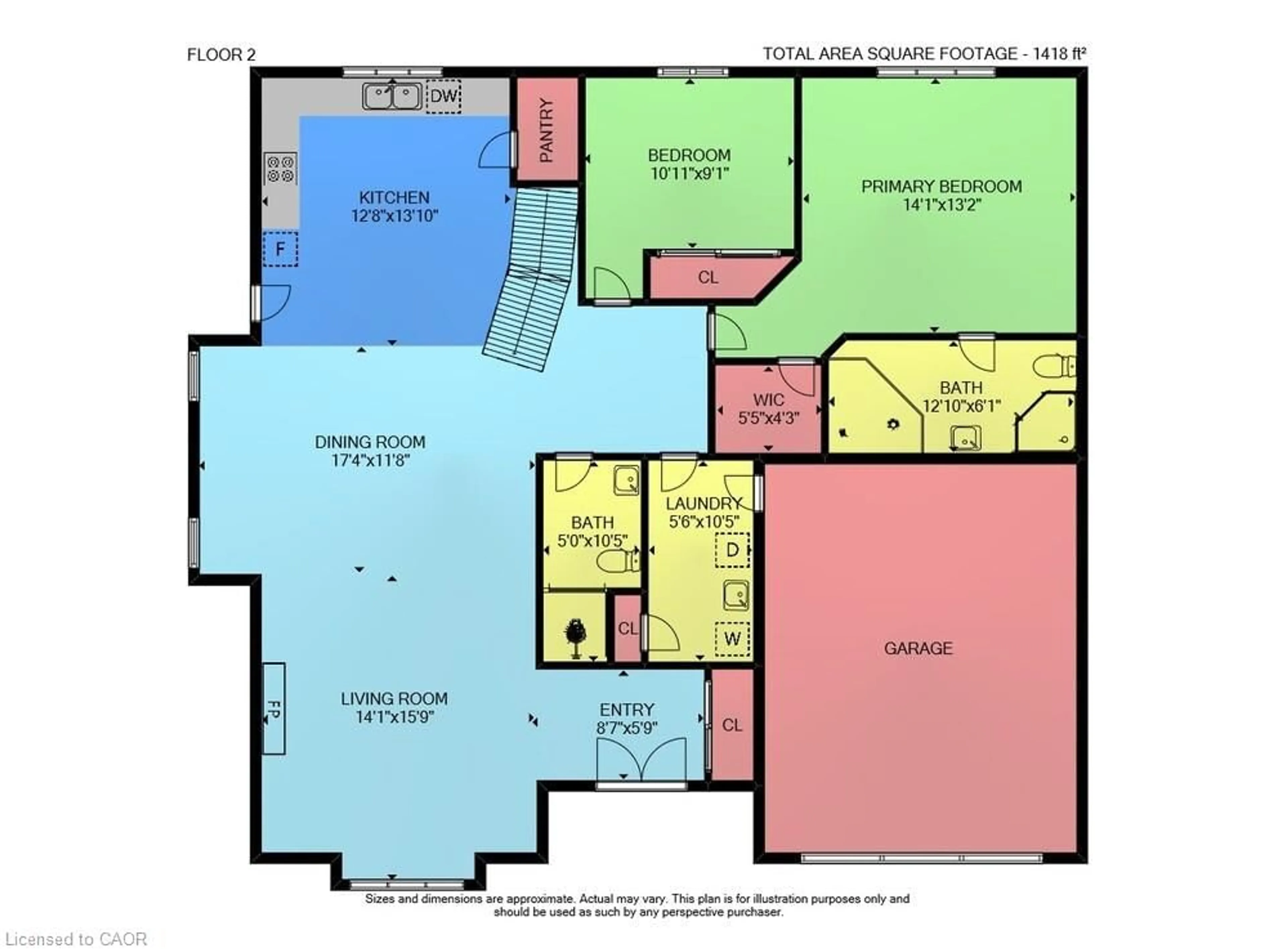 Floor plan for 42 Concord St #16, Fonthill Ontario L0S 1E5