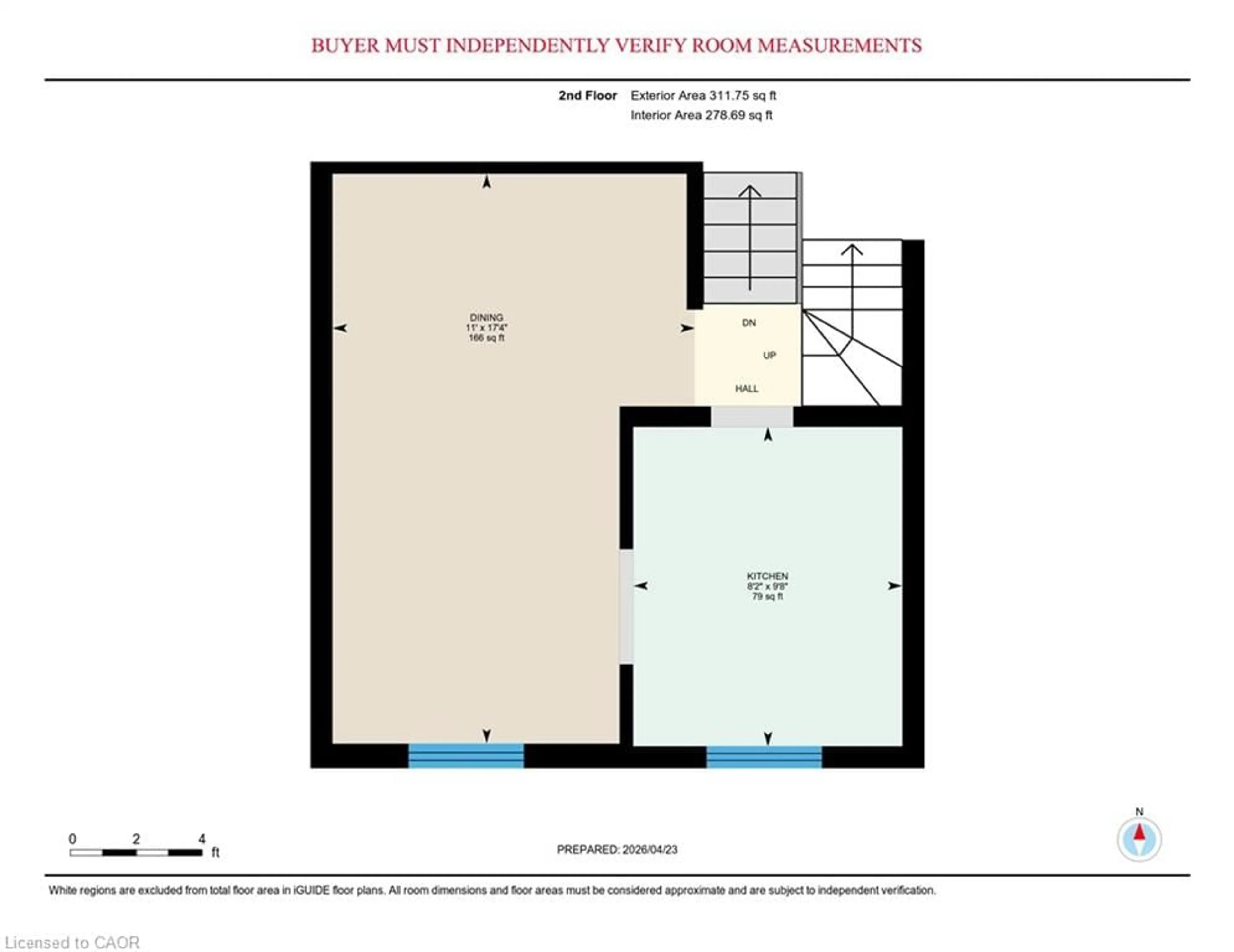Floor plan for 138 Blackhorne Dr #14, Kitchener Ontario N2E 1Z3