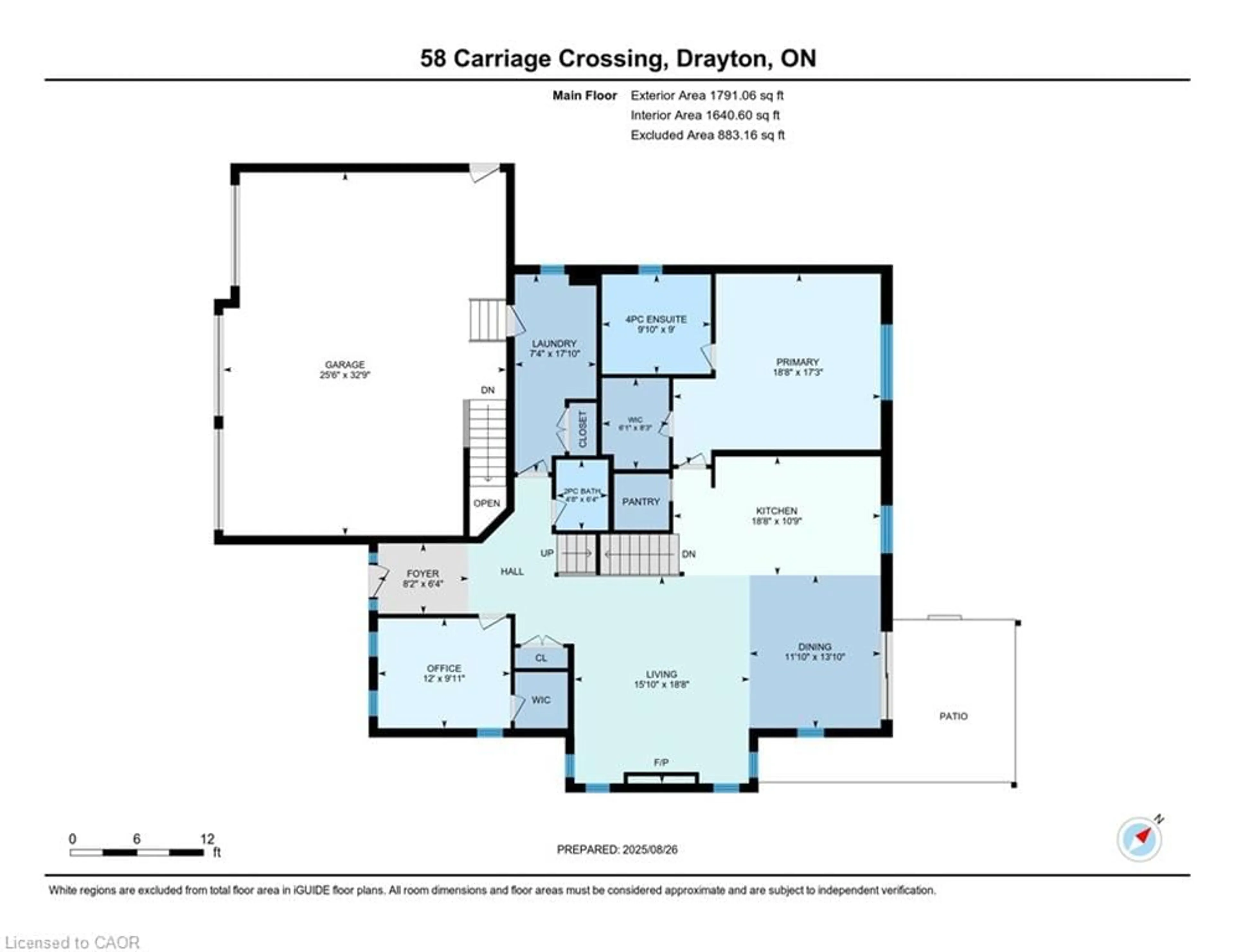 Floor plan for 58 Carriage Cross, Drayton Ontario N0G 1P0
