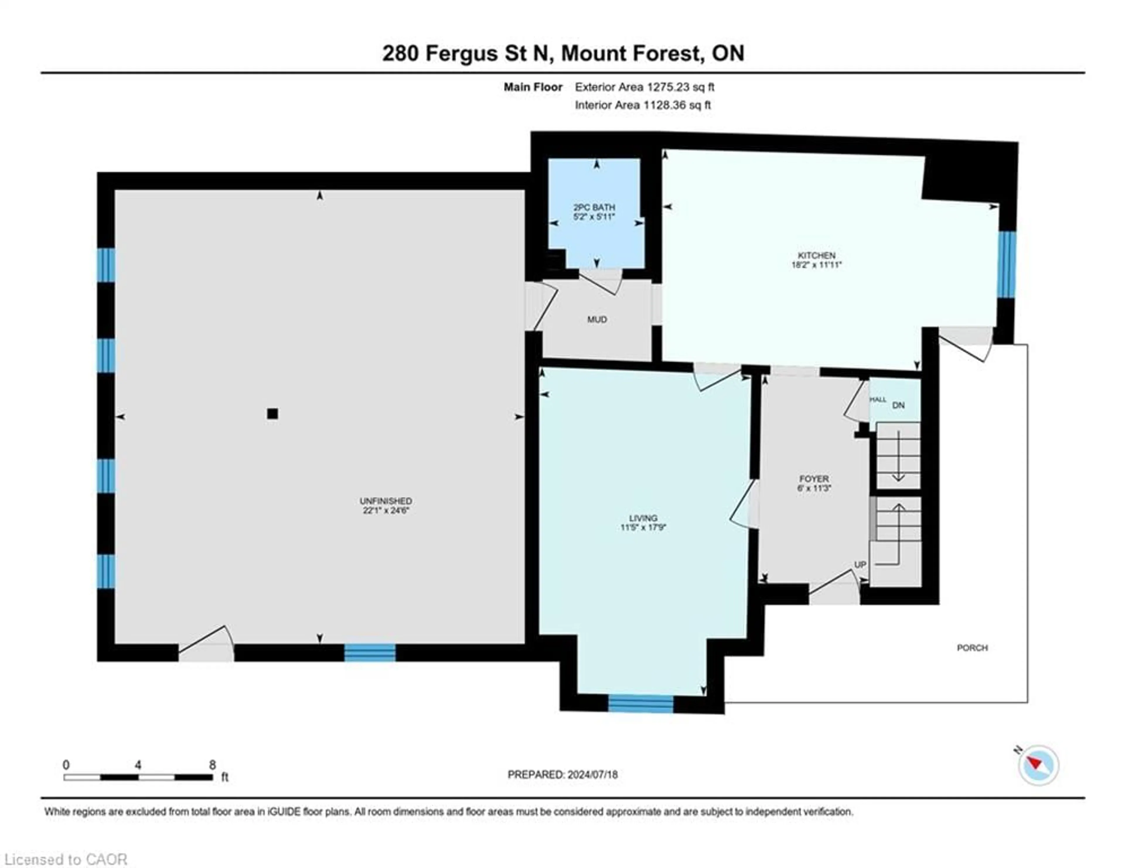 Floor plan for 280 Fergus St, Mount Forest Ontario N0G 2L2