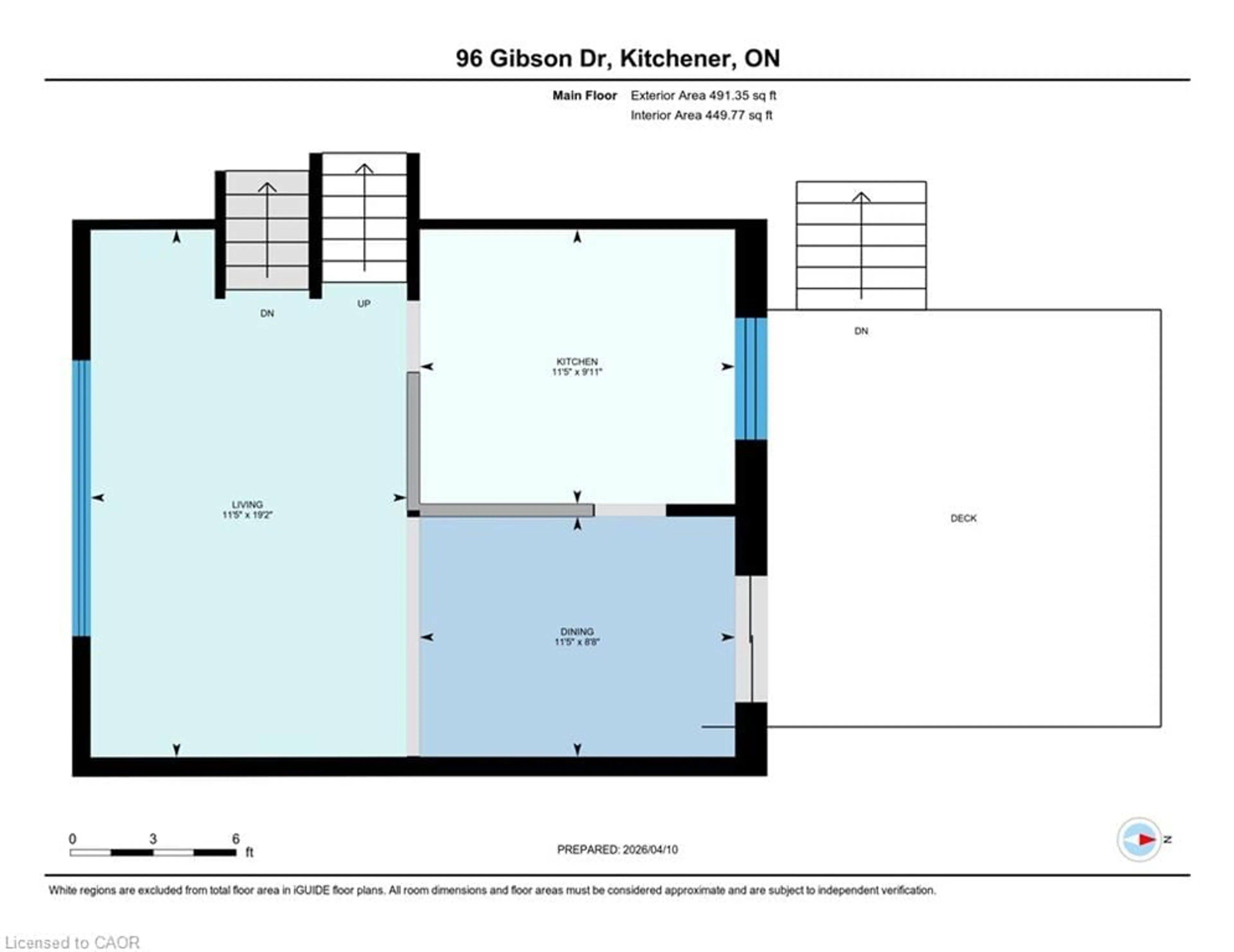 Floor plan for 96 Gibson Dr, Kitchener Ontario N2B 2P4