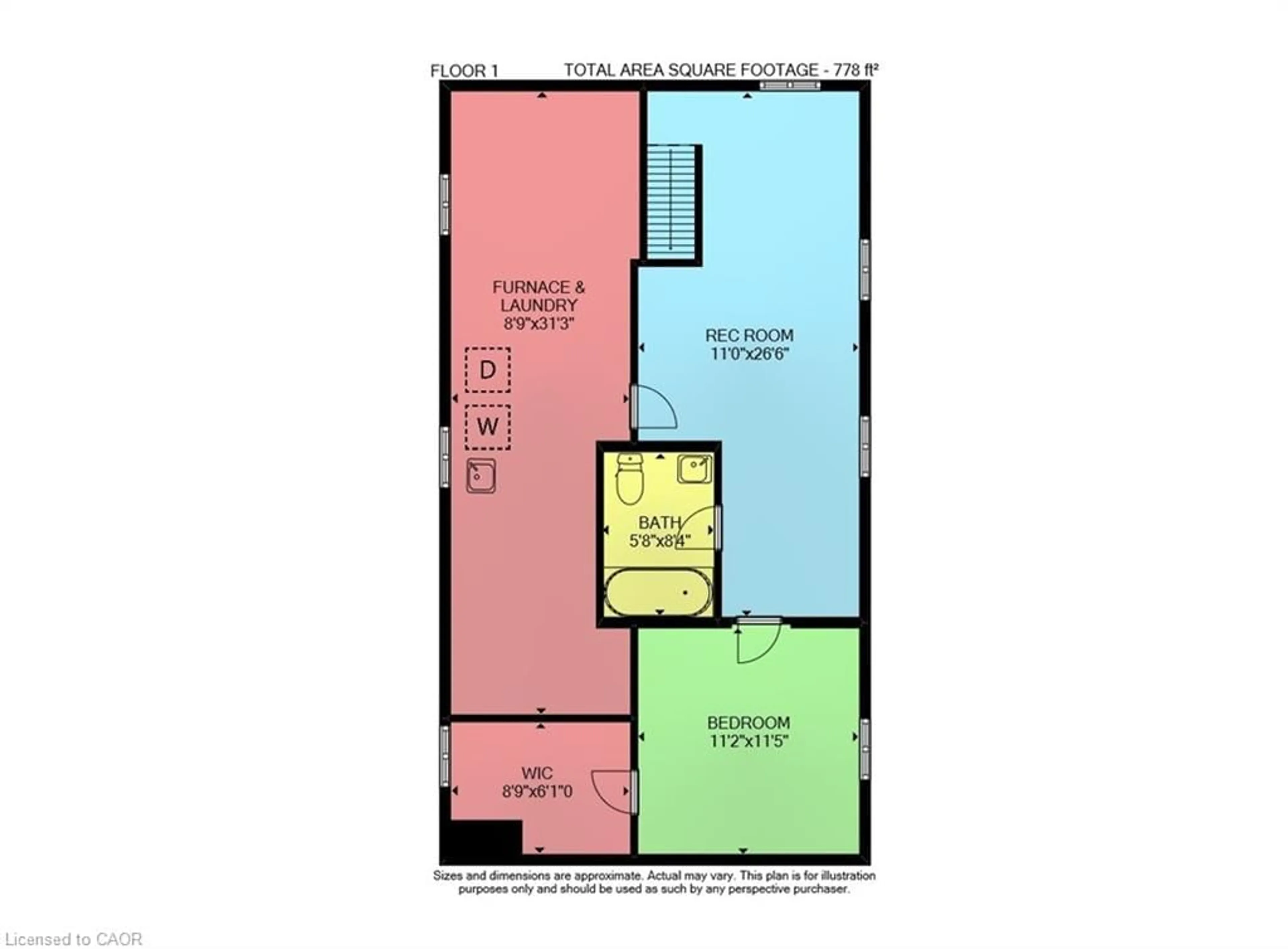 Floor plan for 844 Upper Wellington St, Hamilton Ontario L9A 3R9