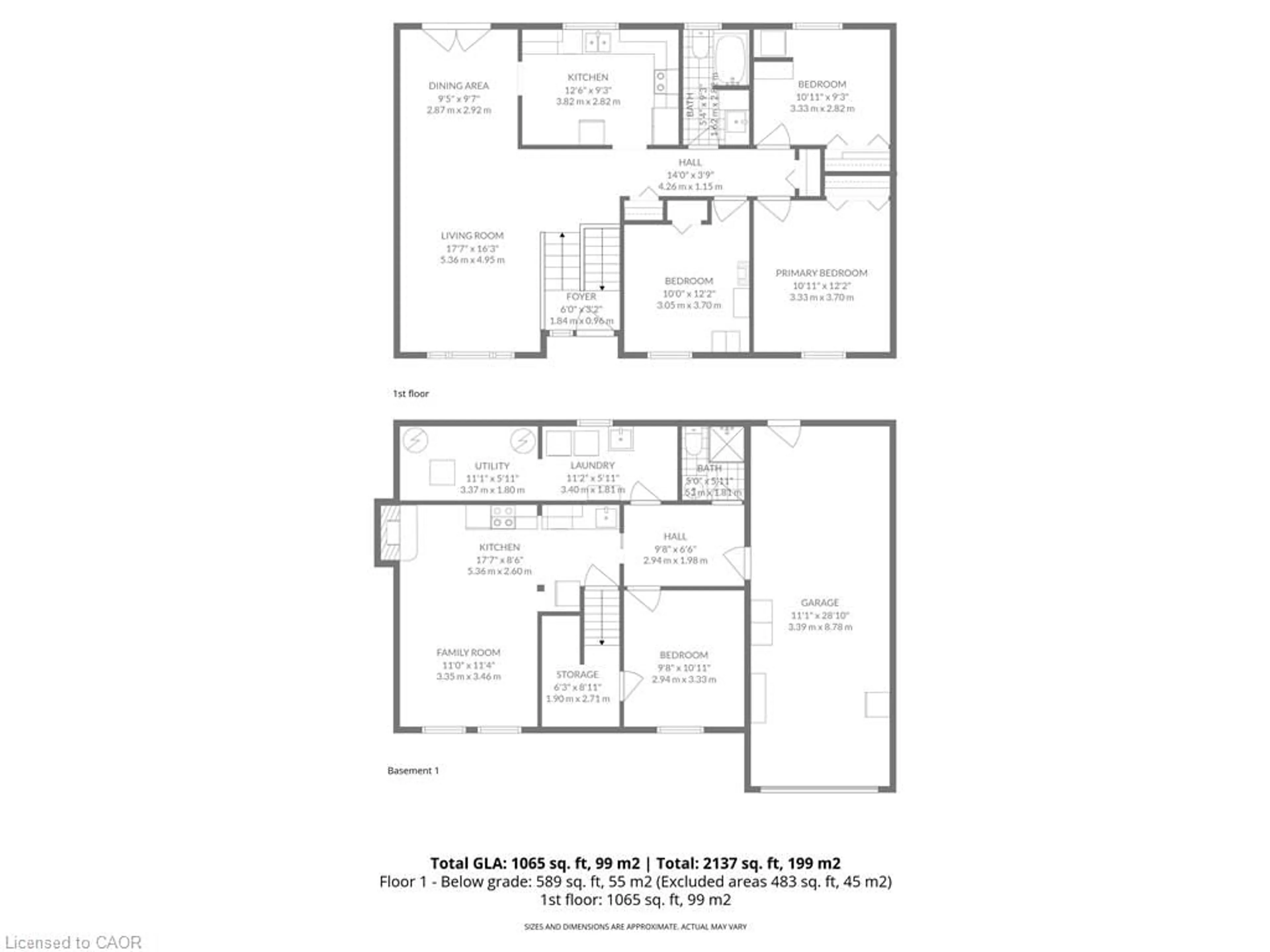Floor plan for 106 Oakwood Ave, Simcoe Ontario N3Y 1H9