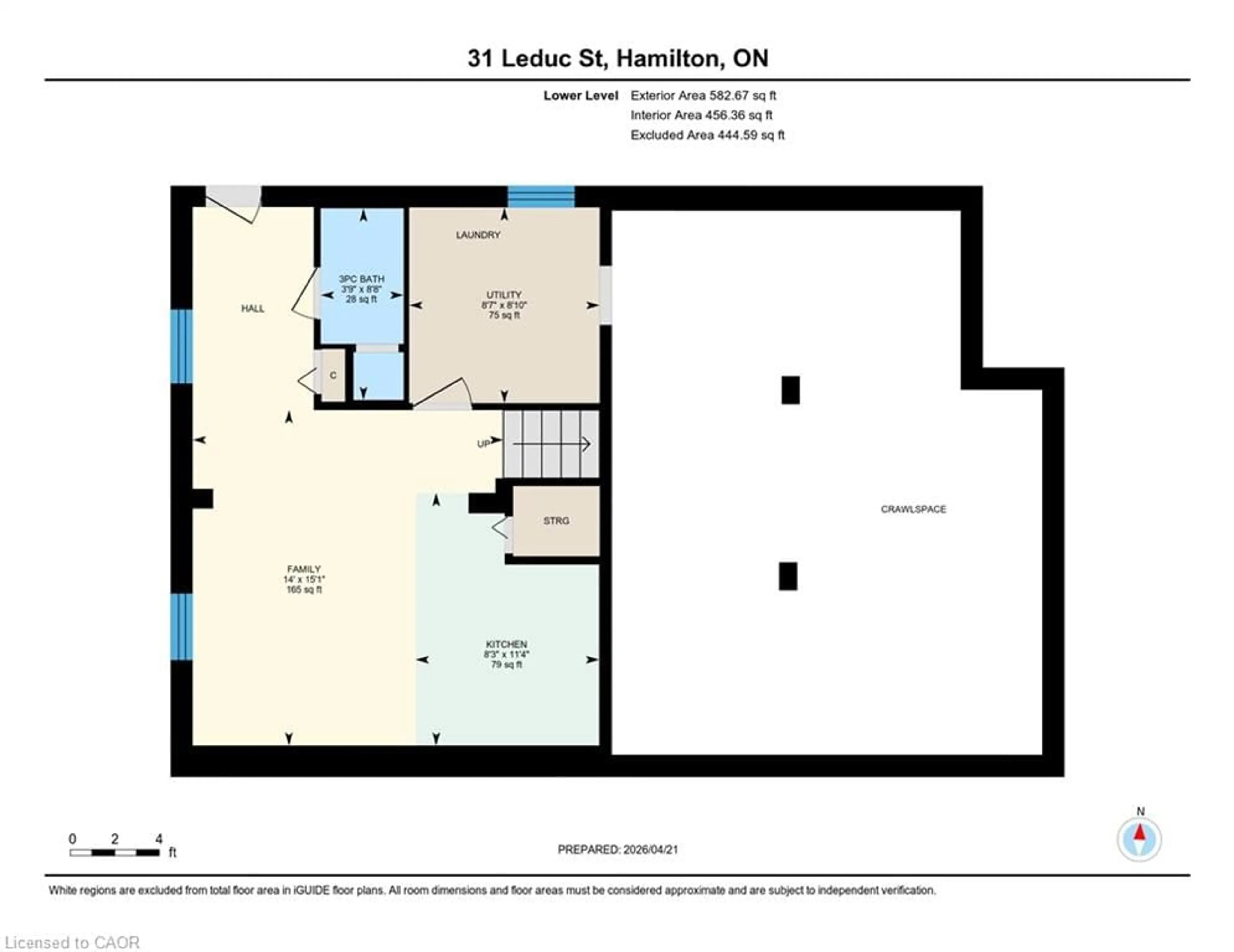 Floor plan for 31 Leduc St, Hamilton Ontario L8T 4S3