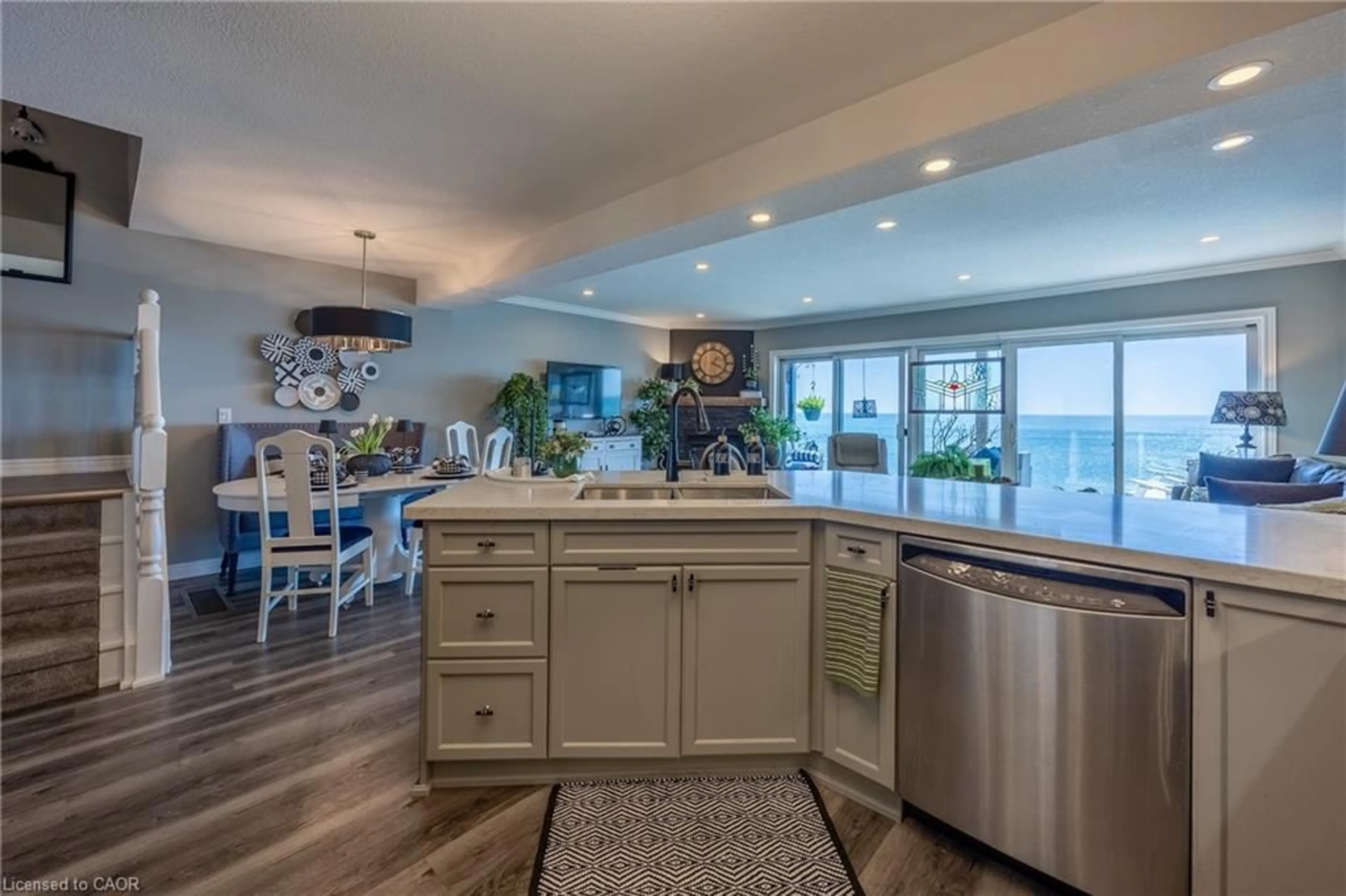 Open concept kitchen, ceramic/tile floor for 122 Brown St #2, Port Dover Ontario N0A 1N7