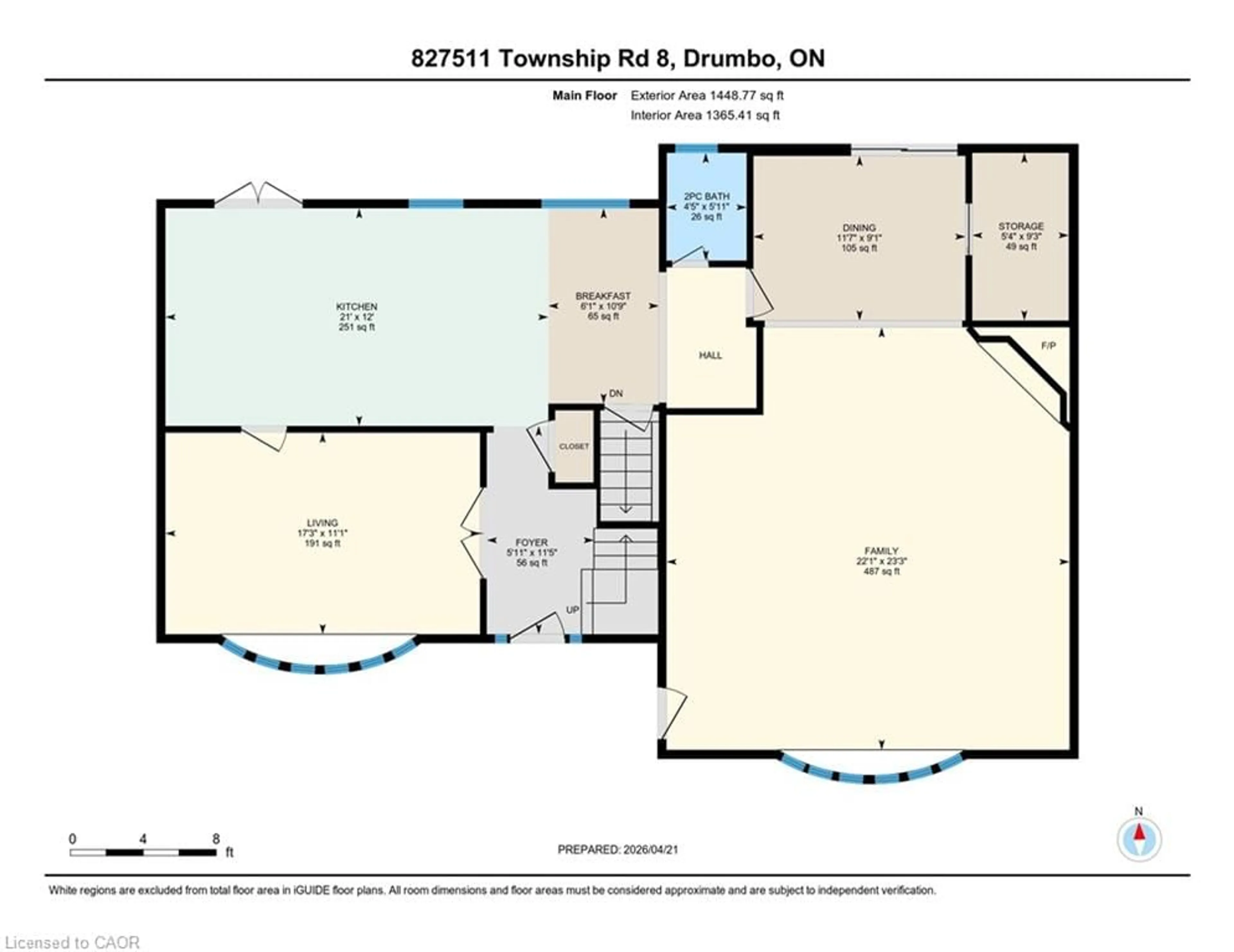 Floor plan for 827511 Township 8 Rd, Drumbo Ontario N0J 1G0