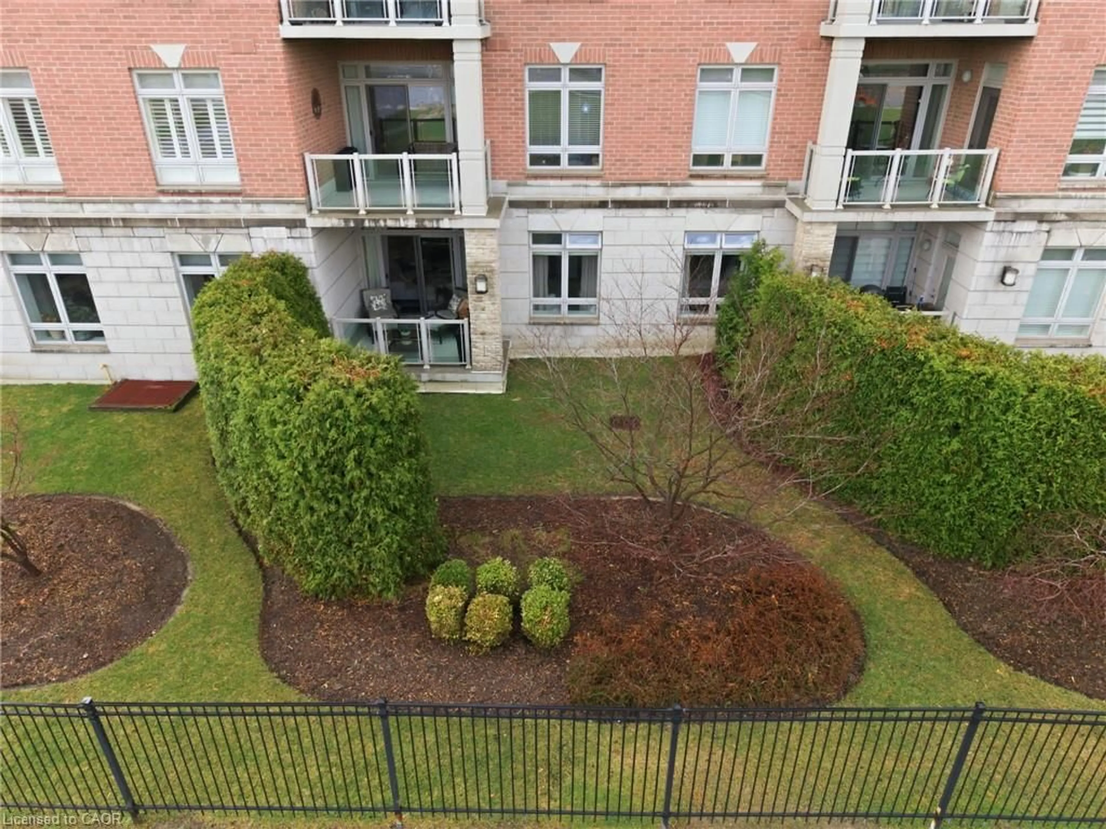 A pic from outside/outdoor area/front of a property/back of a property/a pic from drone, city buildings view from balcony for 1980 Imperial Way #103, Burlington Ontario L7L 0E7