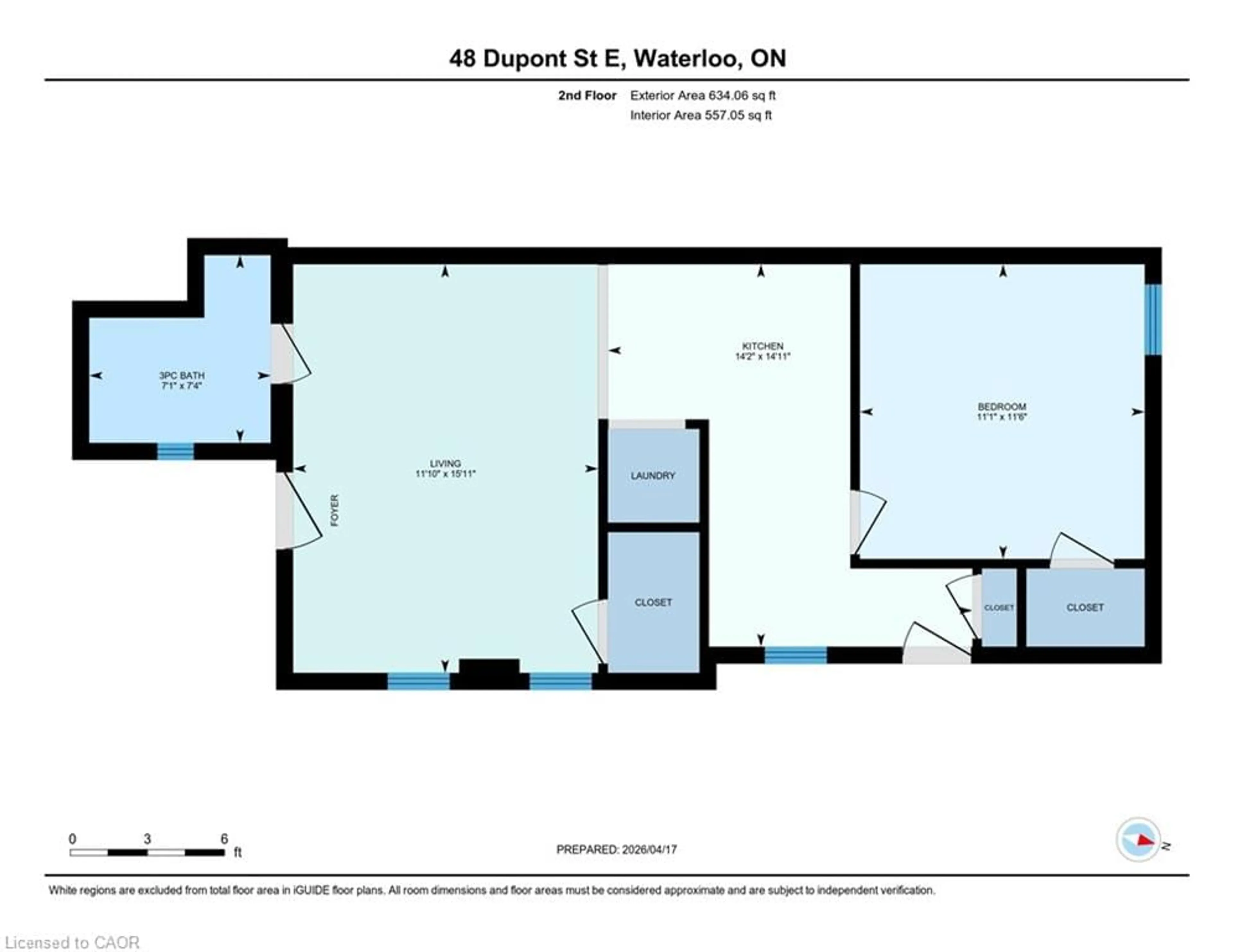 Floor plan for 48 Dupont St, Waterloo Ontario N2J 2G9