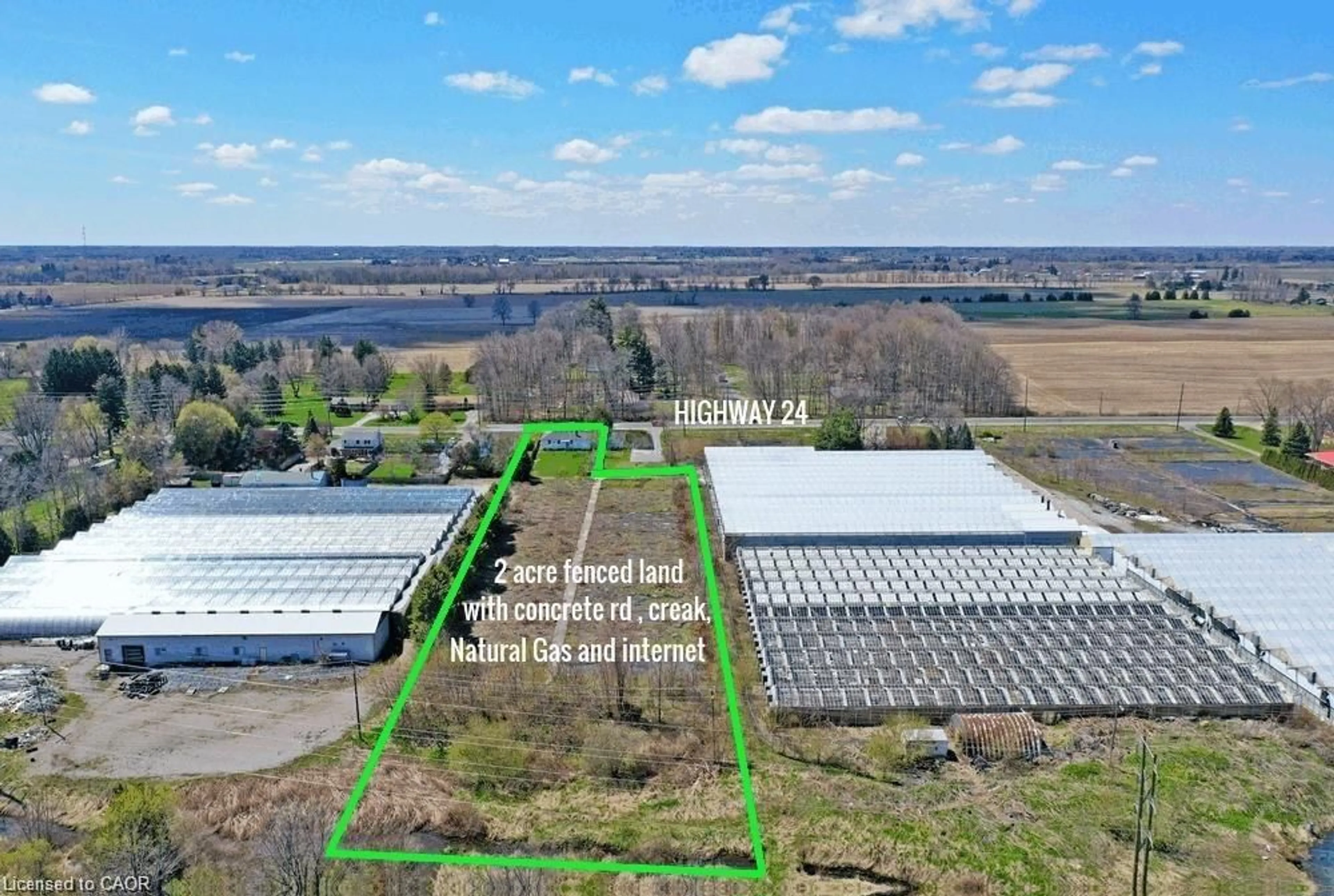 A pic from outside/outdoor area/front of a property/back of a property/a pic from drone, water/lake/river/ocean view for 2474 Highway 24, Norfolk County Ontario N3Y 4K3