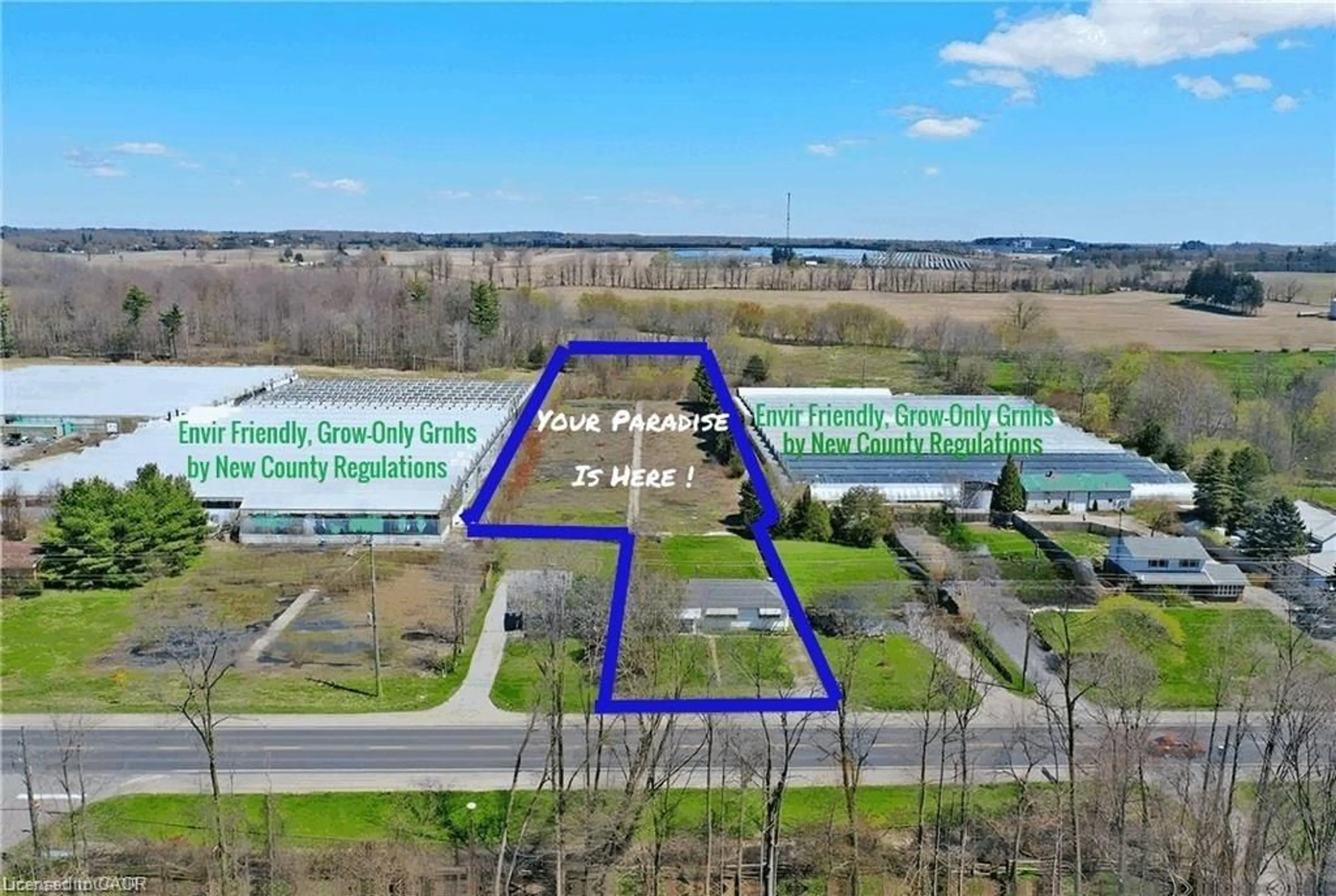 A pic from outside/outdoor area/front of a property/back of a property/a pic from drone, building for 2474 Highway 24, Norfolk County Ontario N3Y 4K3