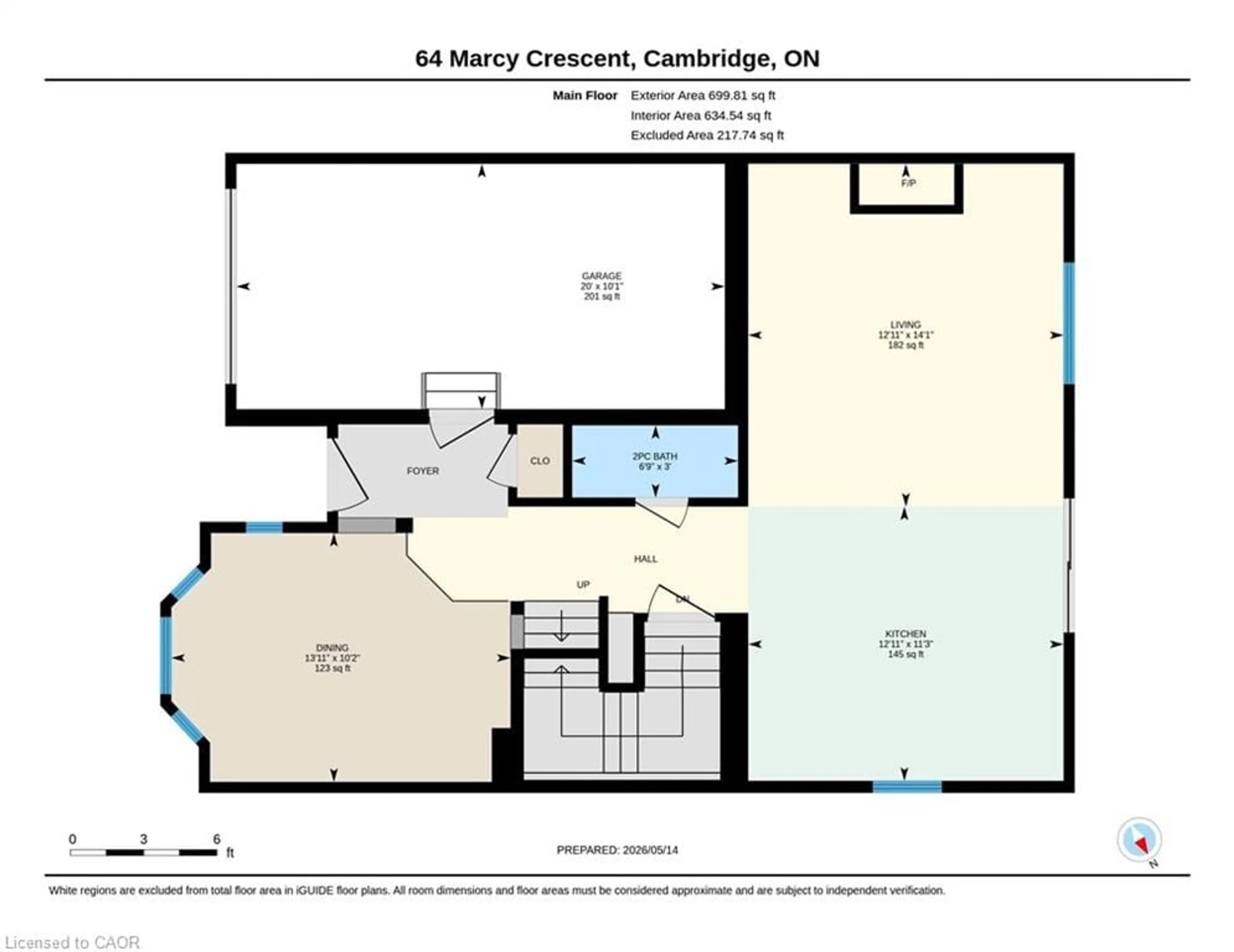 Floor plan for 64 Marcy Cres, Cambridge Ontario N3C 4H5