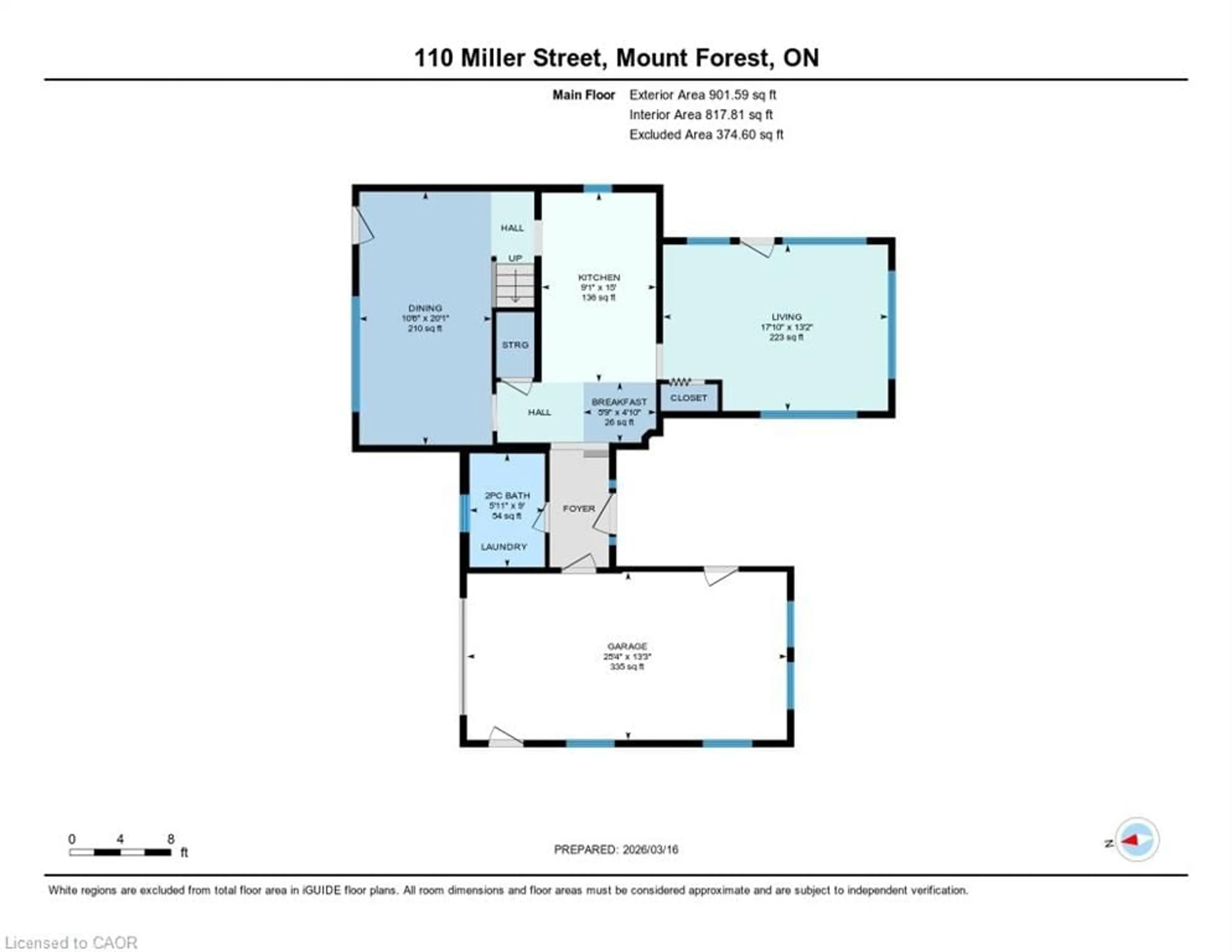 Floor plan for 110 Miller St, Mount Forest Ontario N0G 2L3