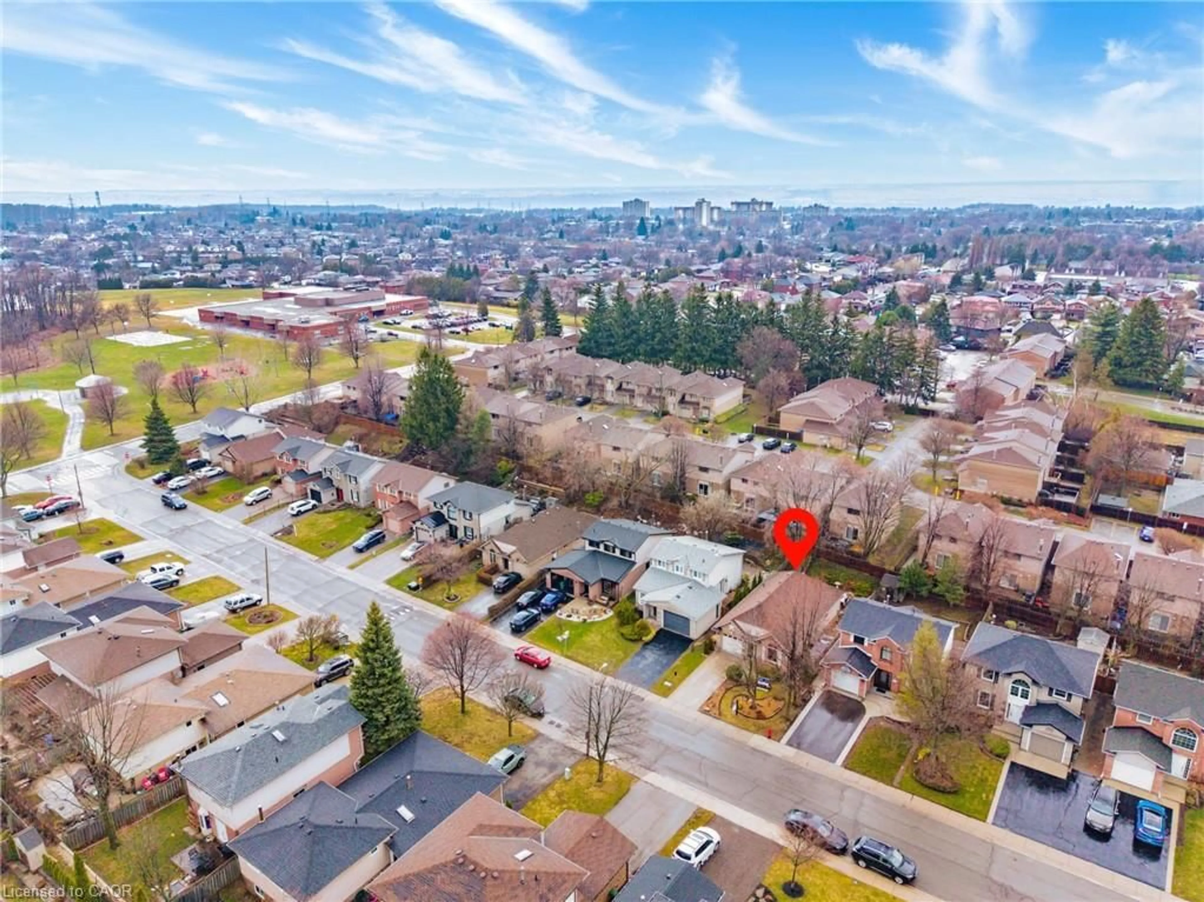 A pic from outside/outdoor area/front of a property/back of a property/a pic from drone, street for 22 Novoco Dr, Hamilton Ontario L9C 7E8