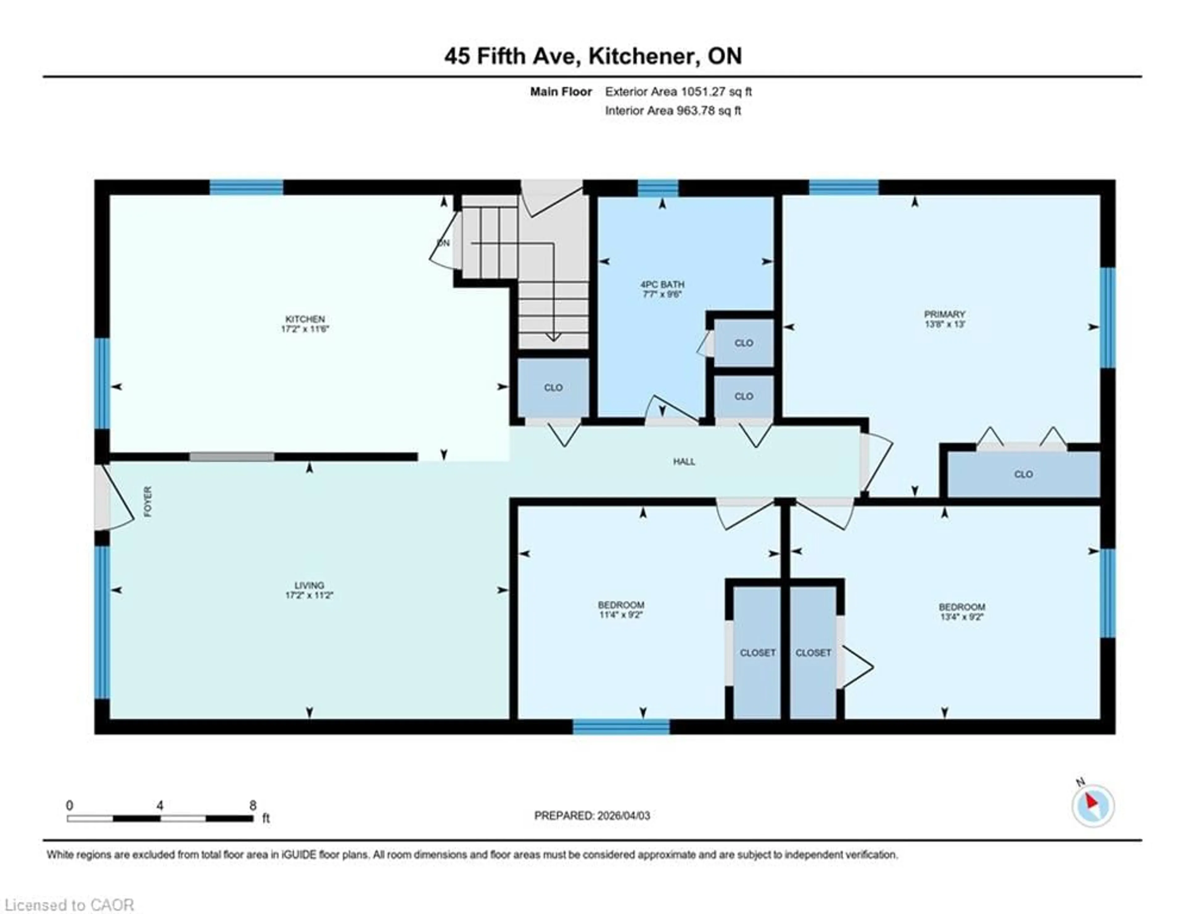 Floor plan for 45 Fifth Ave, Kitchener Ontario N2C 1P5
