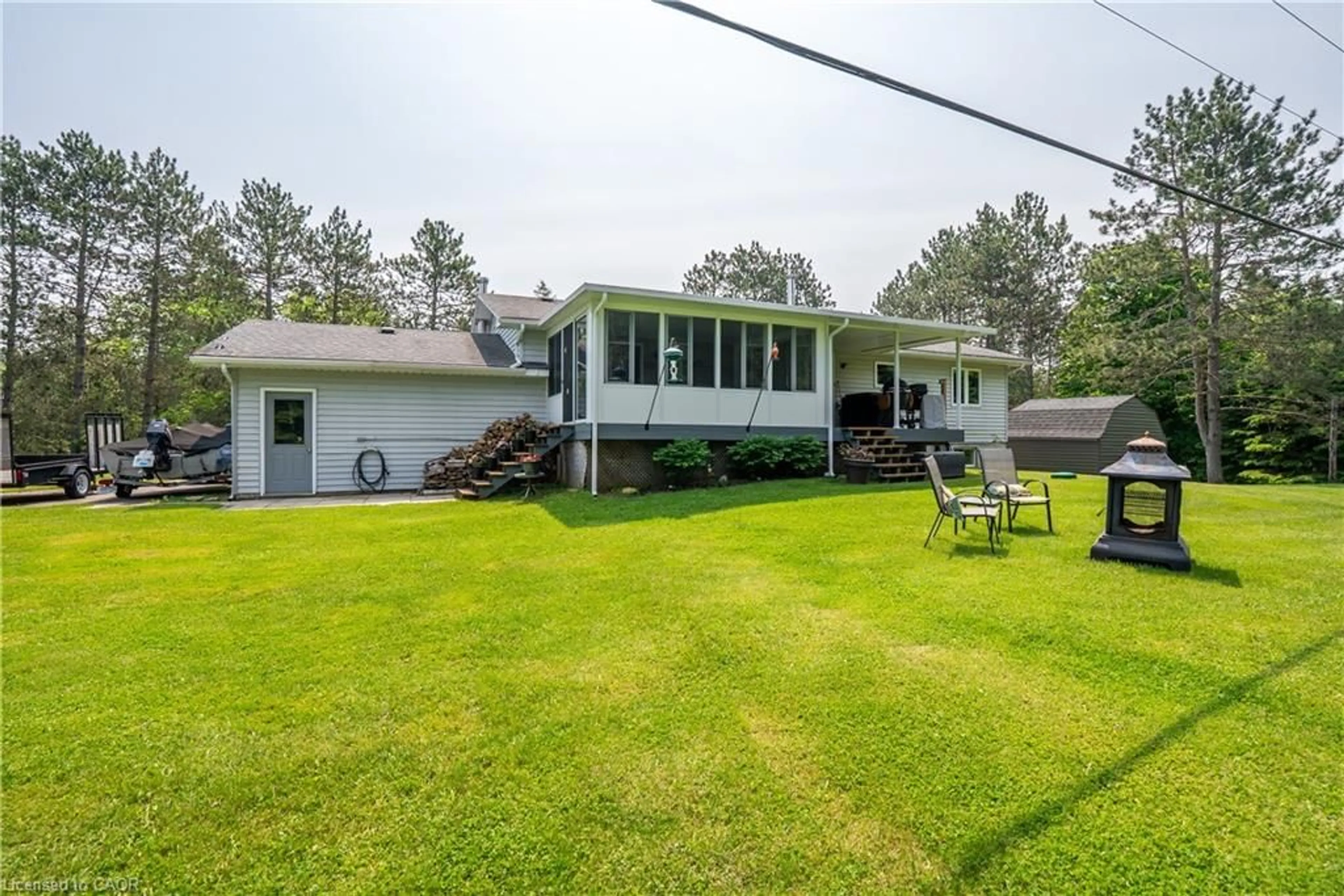 A pic from outside/outdoor area/front of a property/back of a property/a pic from drone, water/lake/river/ocean view for 1719 Weslemkoon Lake Rd, Gilmour Ontario K0L 1W0