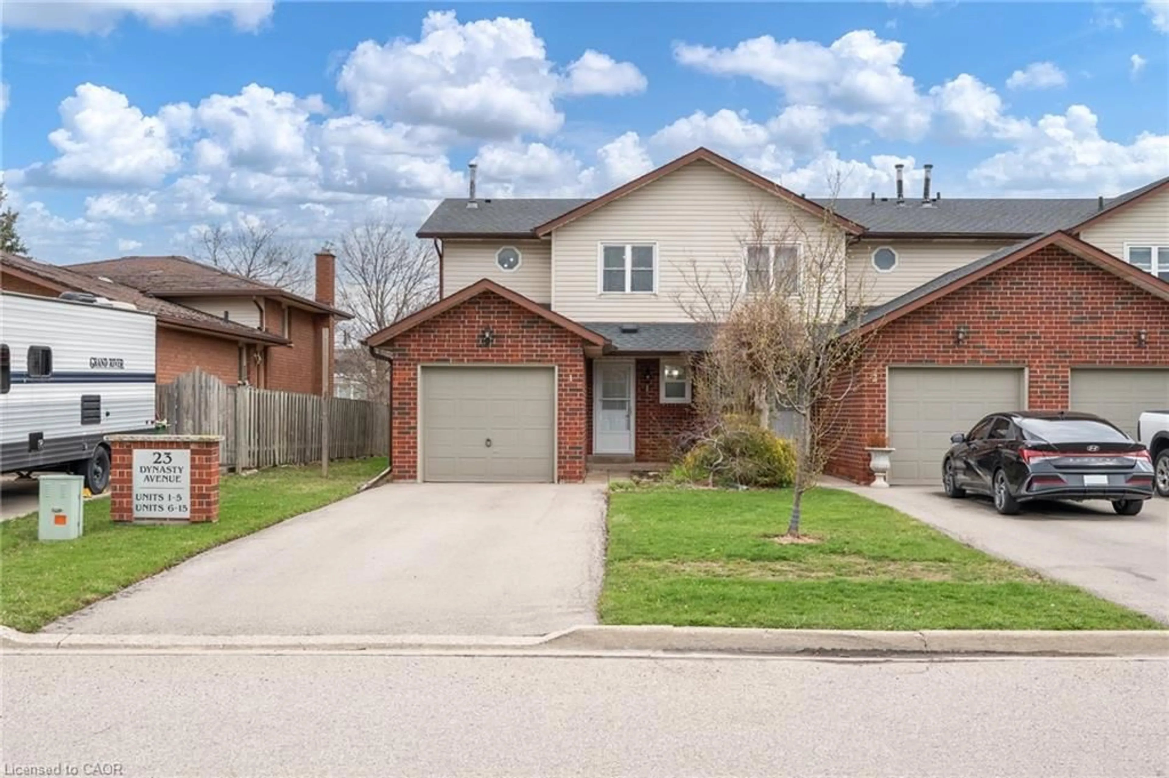 Home with brick exterior material, street for 23 Dynasty Ave #1, Stoney Creek Ontario L8G 4Z5