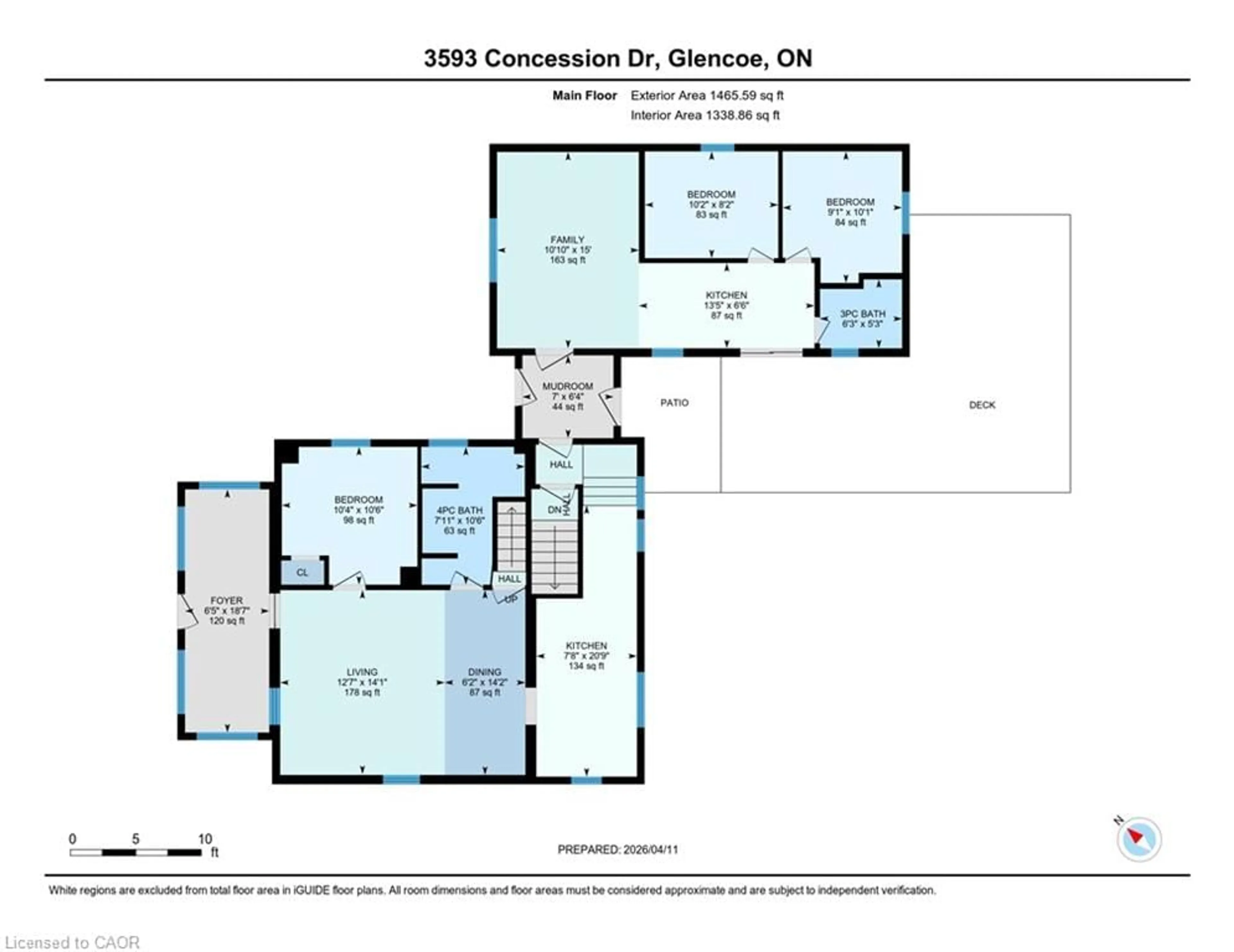 Floor plan for 3593 Concession Dr, Glencoe Ontario N0L 1M0