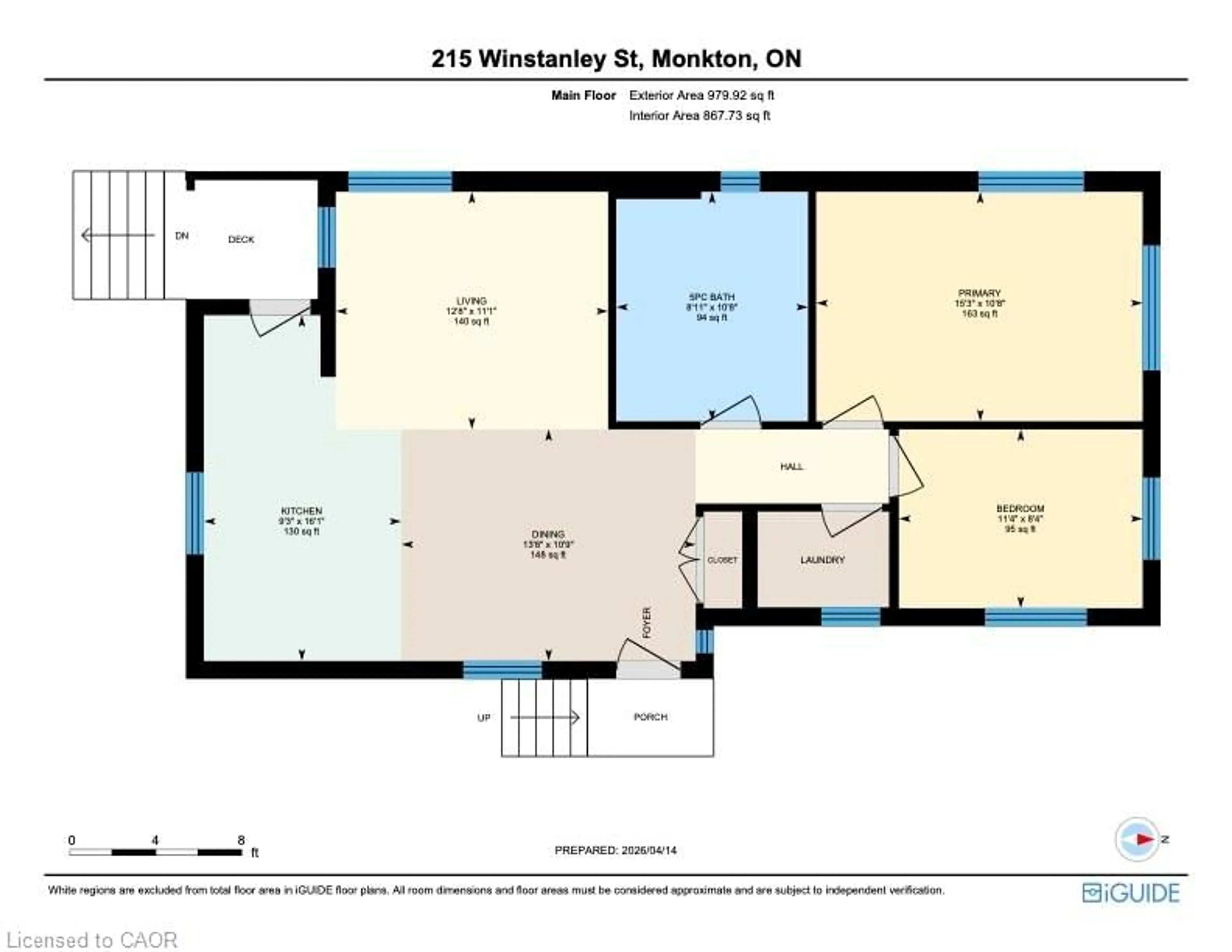 Floor plan for 215 Winstanley St, Monkton Ontario N0K 1P0