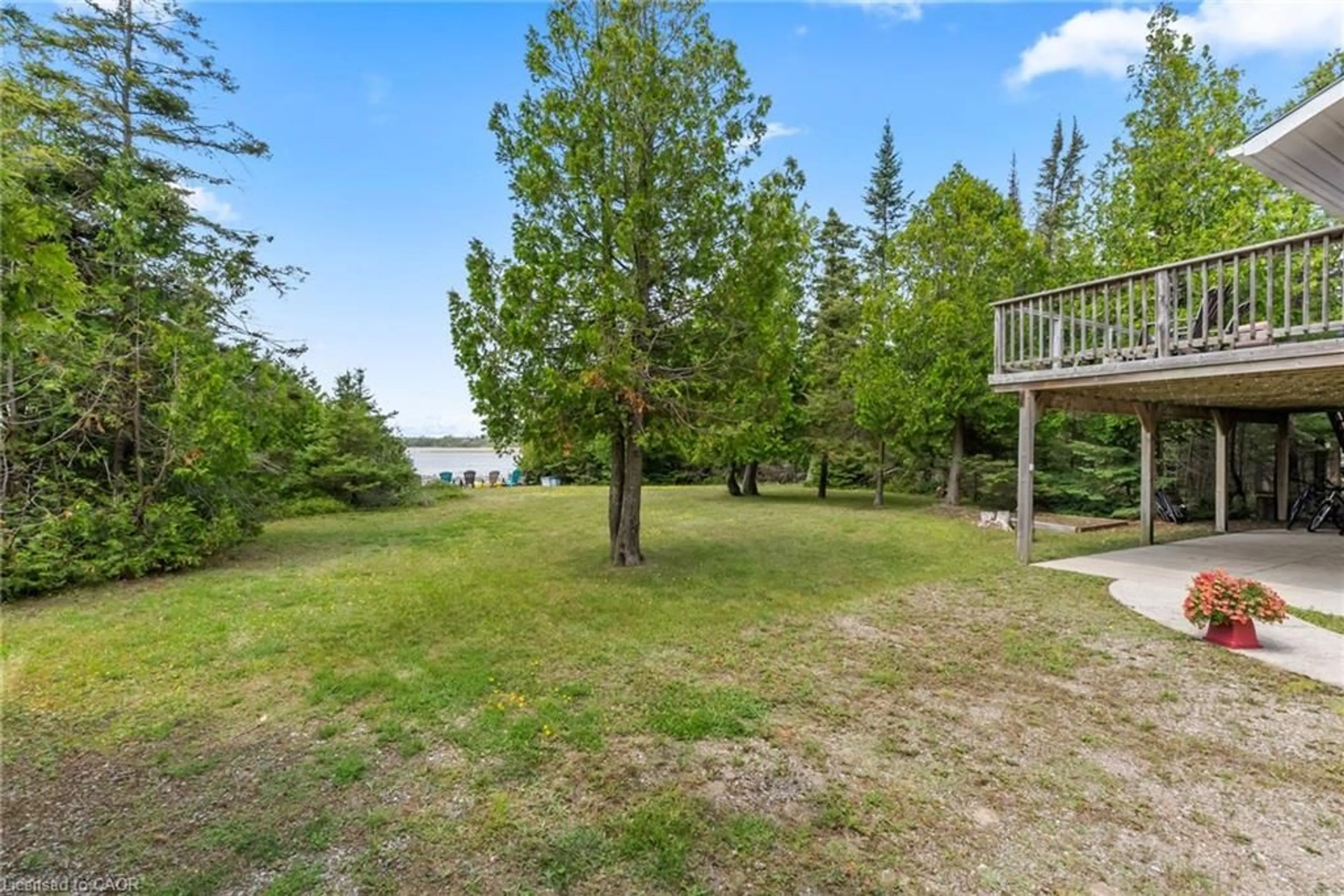 A pic from outside/outdoor area/front of a property/back of a property/a pic from drone, water/lake/river/ocean view for 1020 Dorcas Bay Rd, Tobermory Ontario N0H 2R0