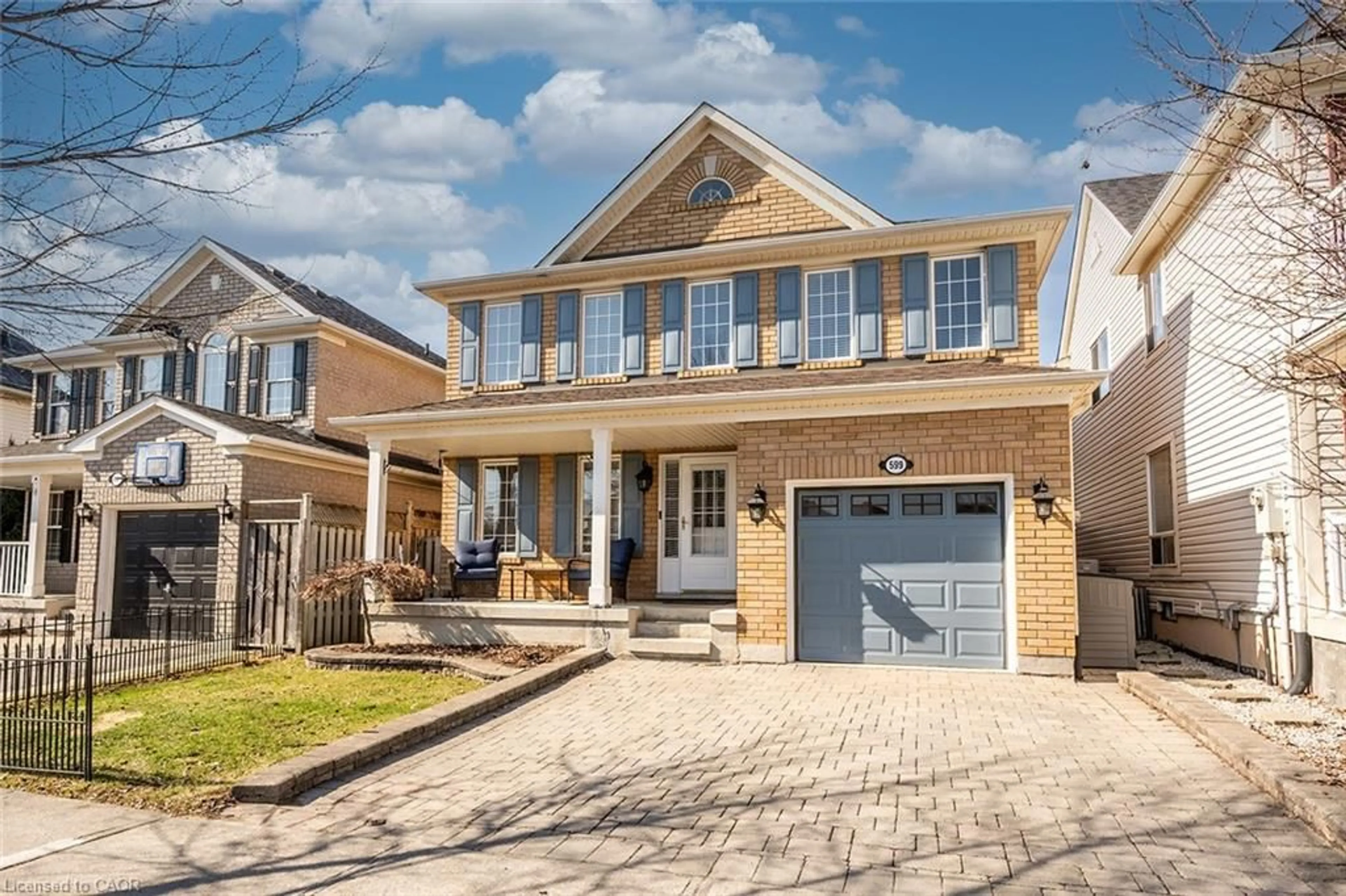 Home with brick exterior material, street for 599 Caverhill Cres, Milton Ontario L9T 5K1