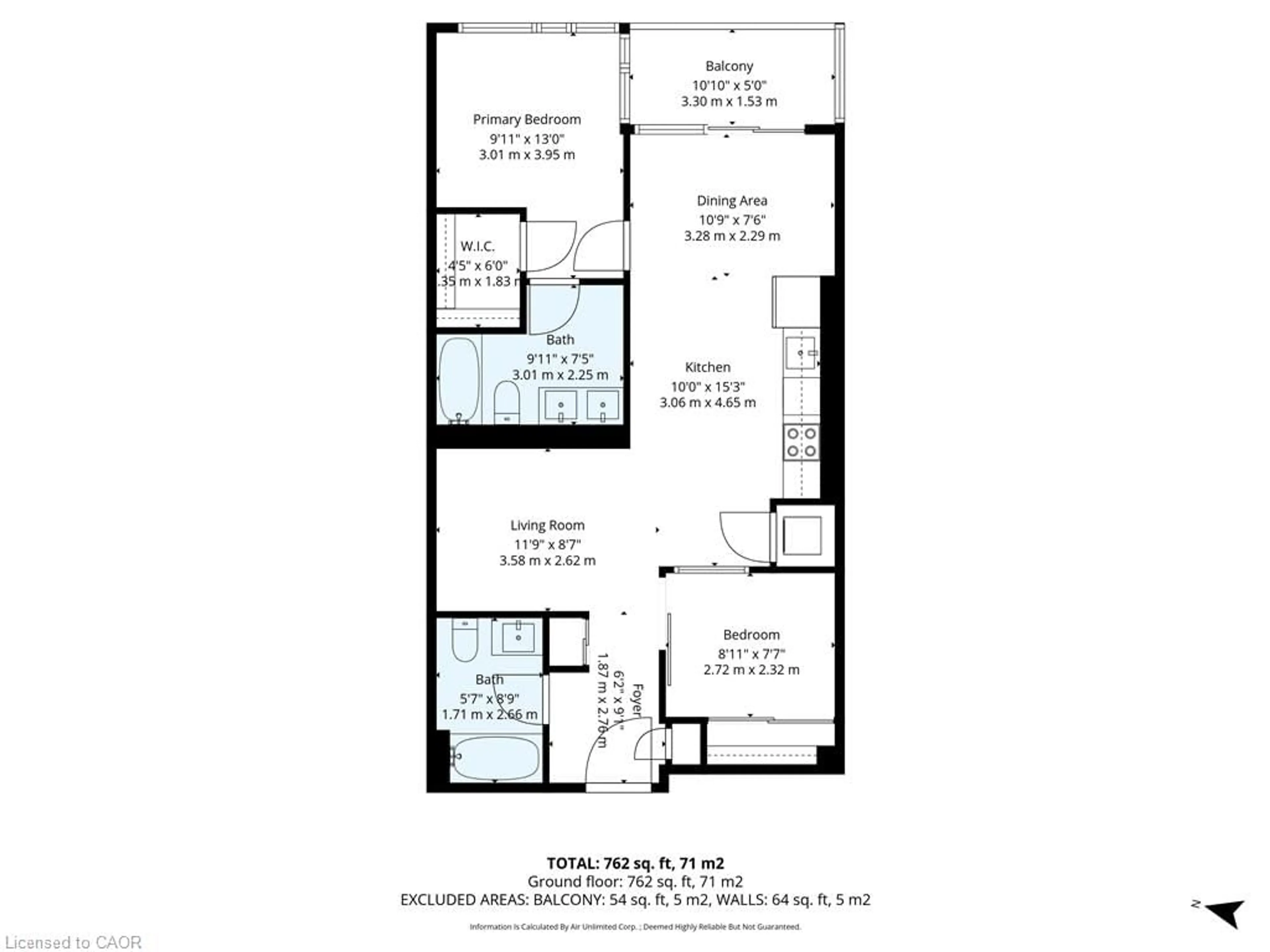 Floor plan for 859 The Queensway #623, Etobicoke Ontario M8Z 1N8
