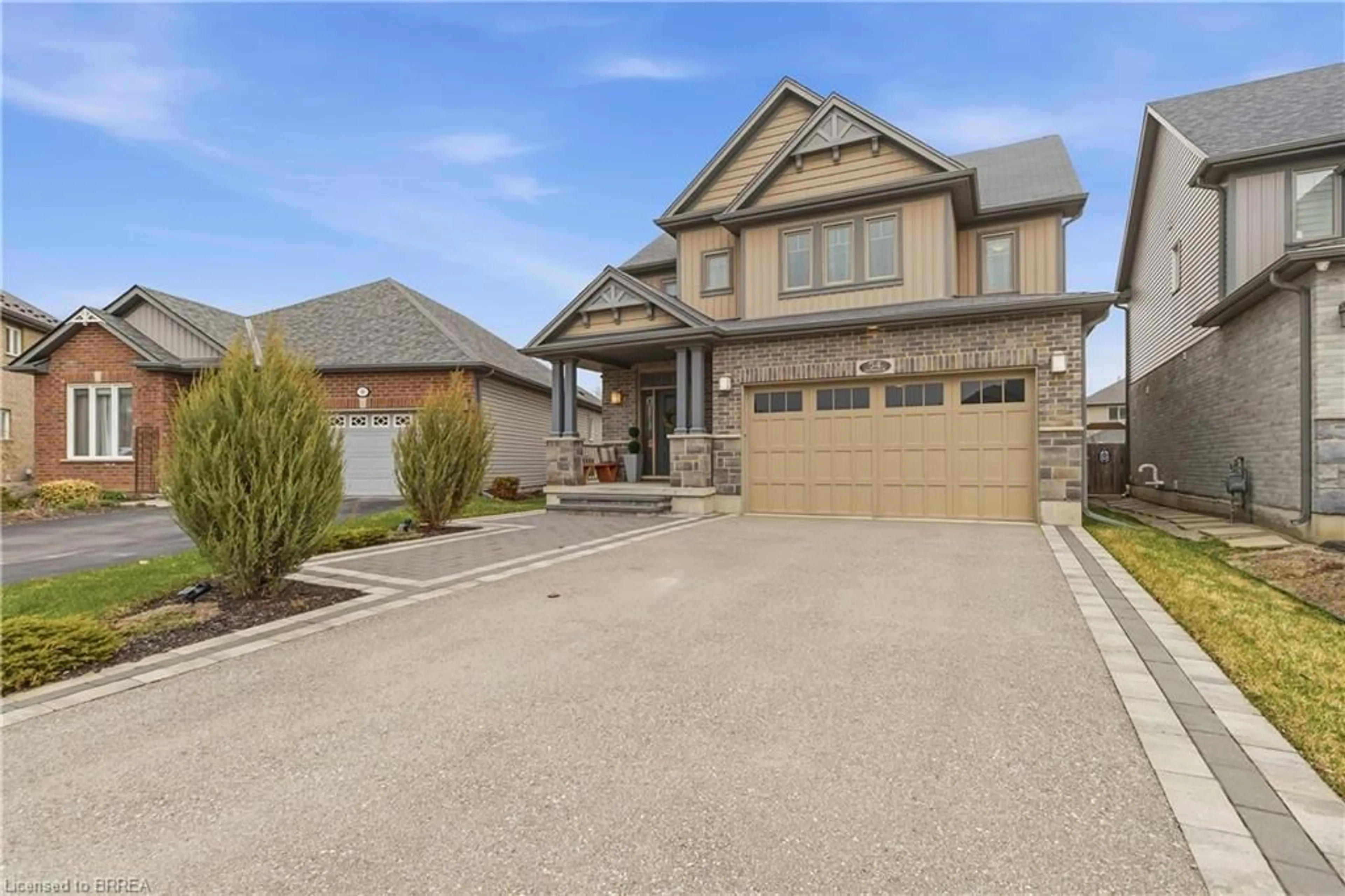 Home with brick exterior material, street for 54 Nightingale Dr, Brantford Ontario N3T 0G3